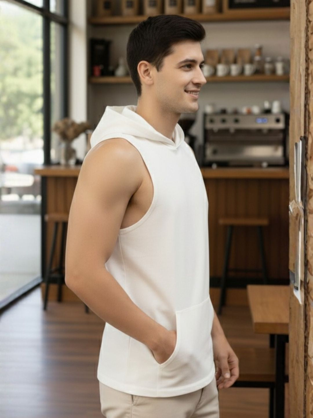 Men White & Purple Gym T-Shirt Vest Pack of 2