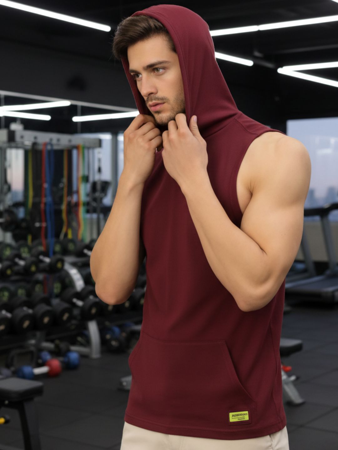 Men Maroon & Purple T-Shirt Vest Pack of 2