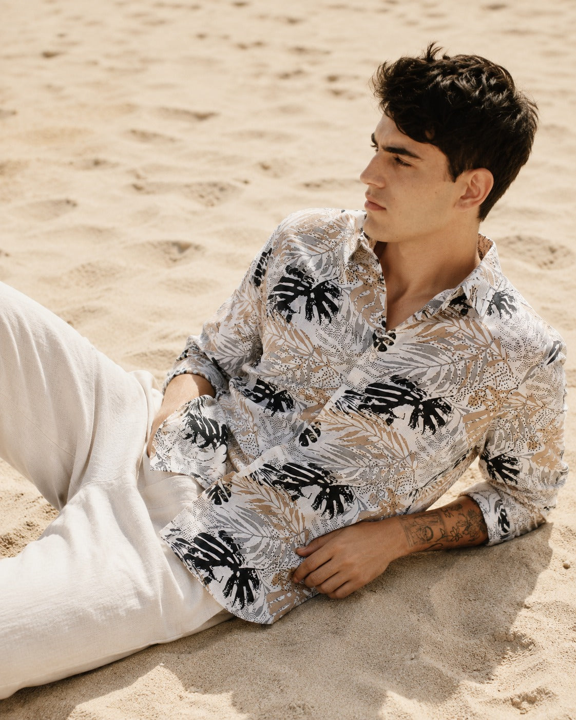 Men Multi Tropical Print Shirt