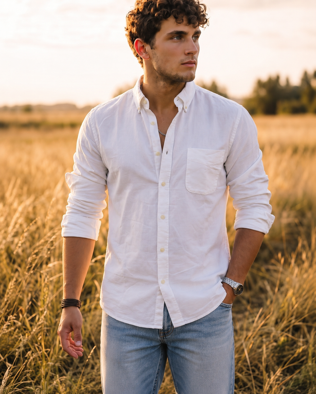 Men White Regular Shirt