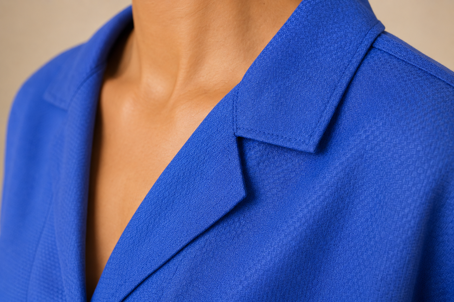 Women Blue Resort Collar Top