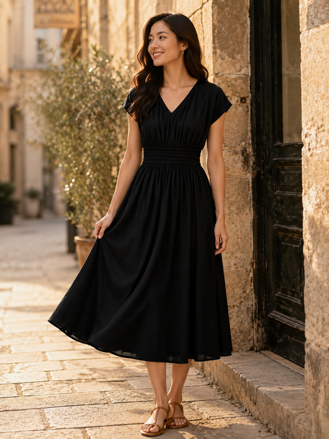 Women Black Fit & Flare Comfort Dress