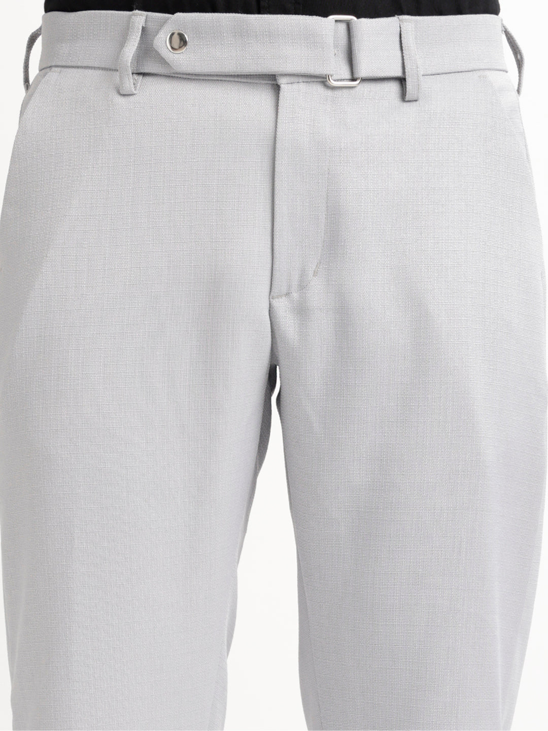 Men Textured  Slim Fit Trousers