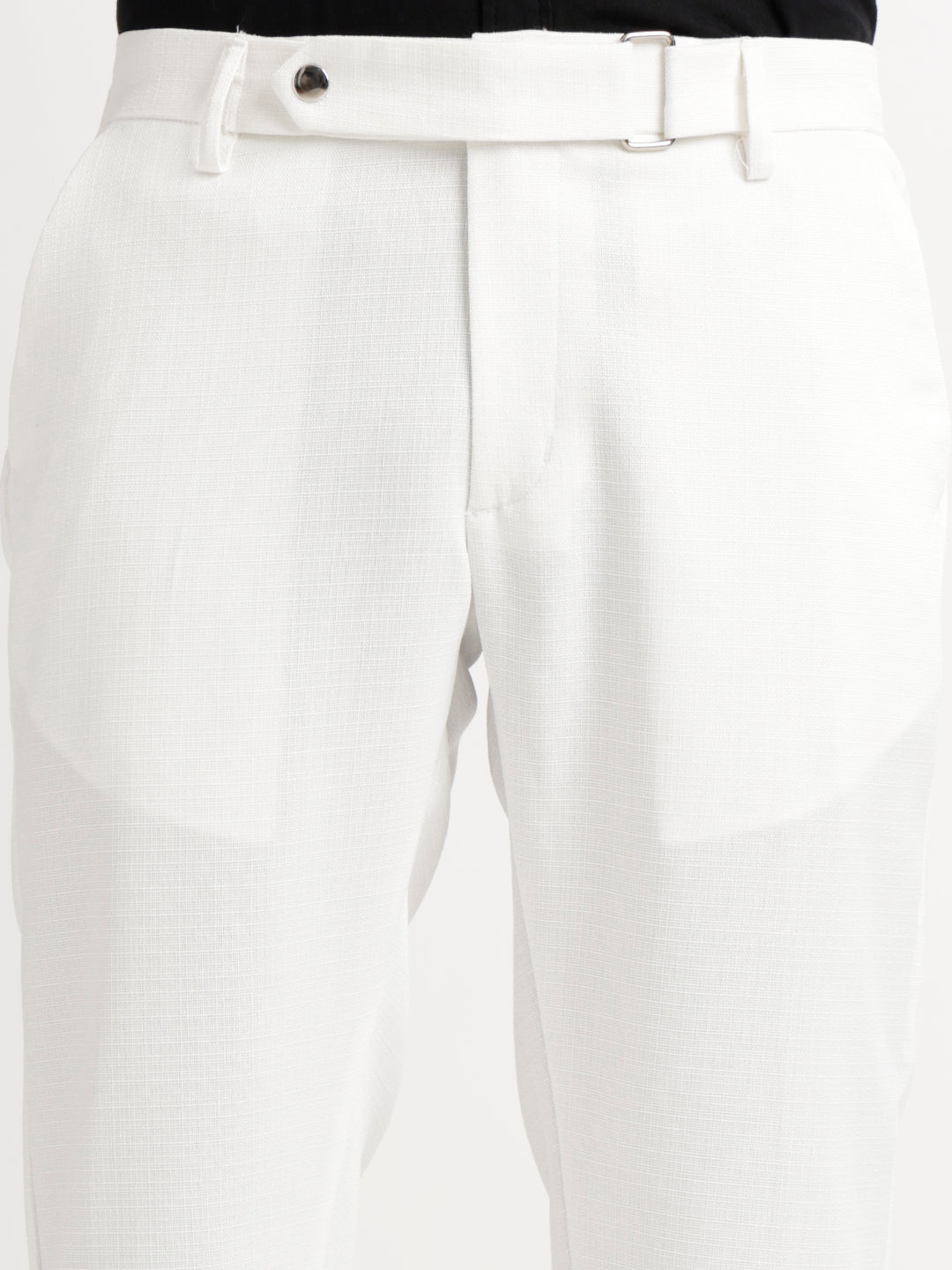 Men Textured  Slim Fit Trousers