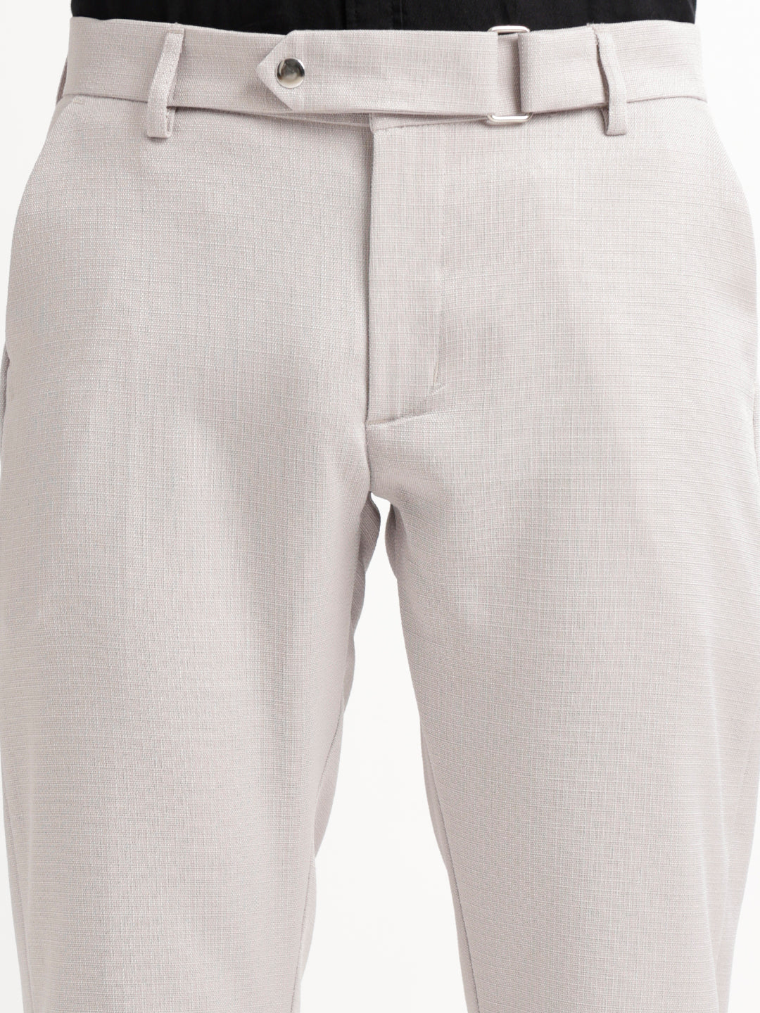 Men Textured  Slim Fit Trousers