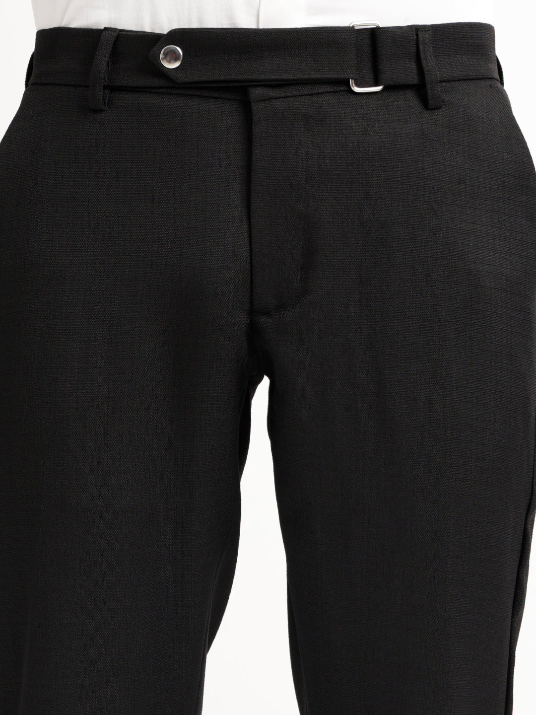 Men Textured  Slim Fit Trousers
