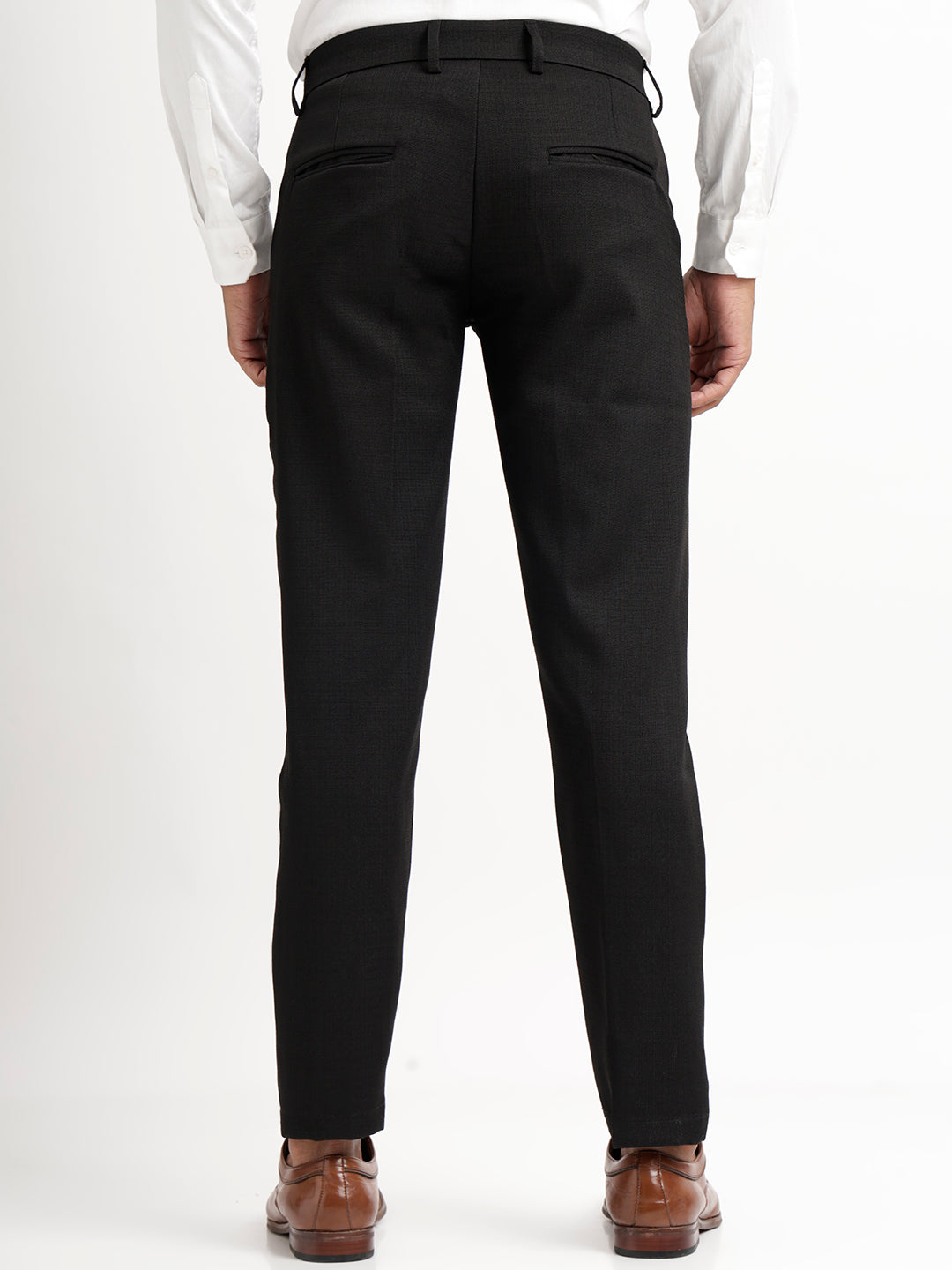 Men Textured  Slim Fit Trousers
