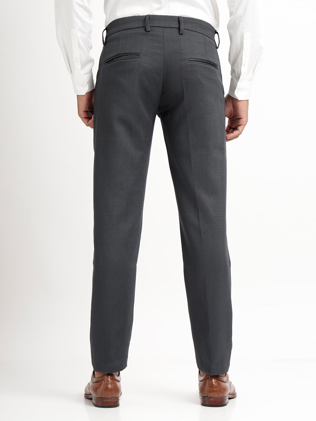 Men Textured  Slim Fit Trousers