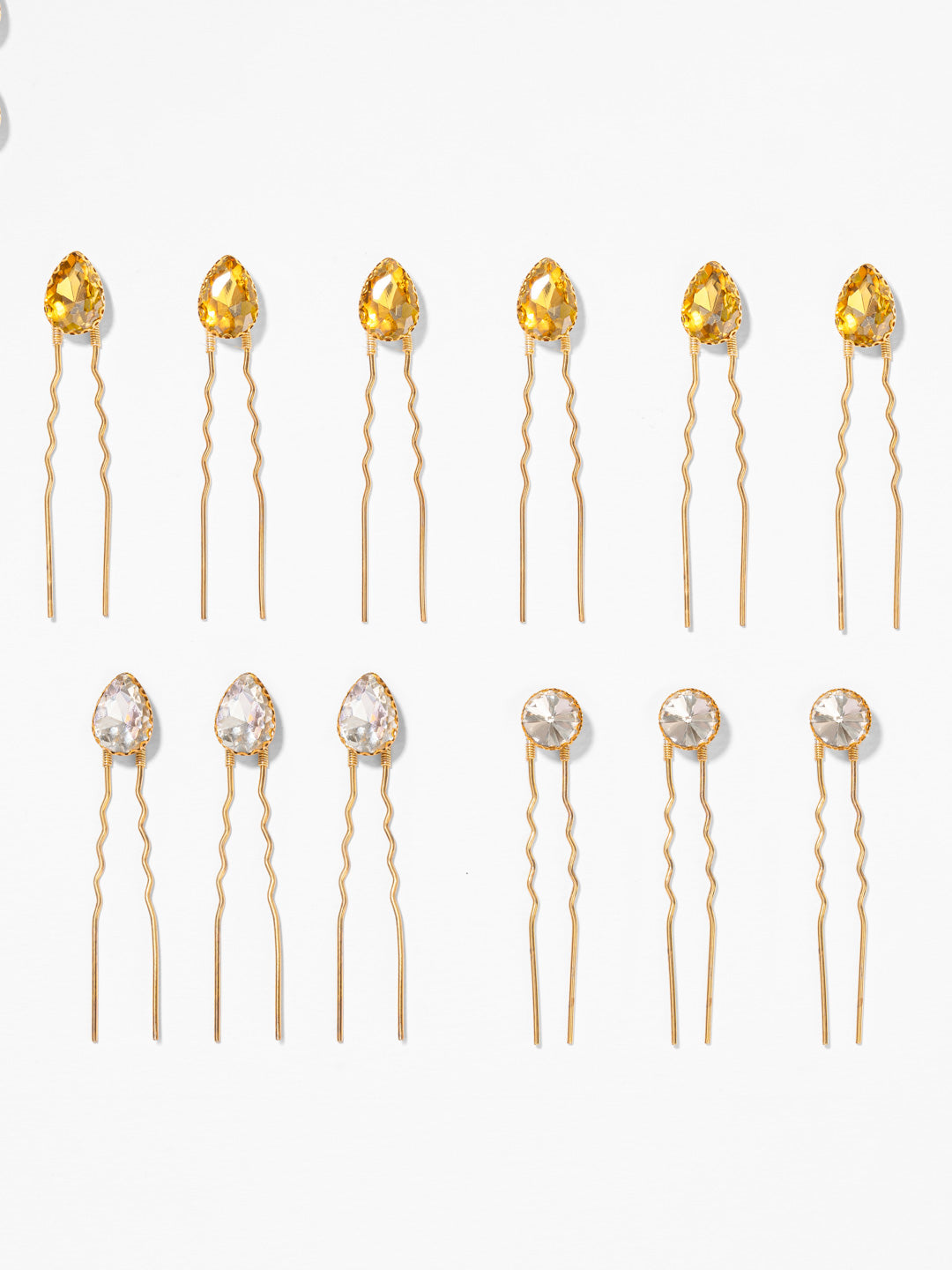 Multi Crystal Pins - Set of 12