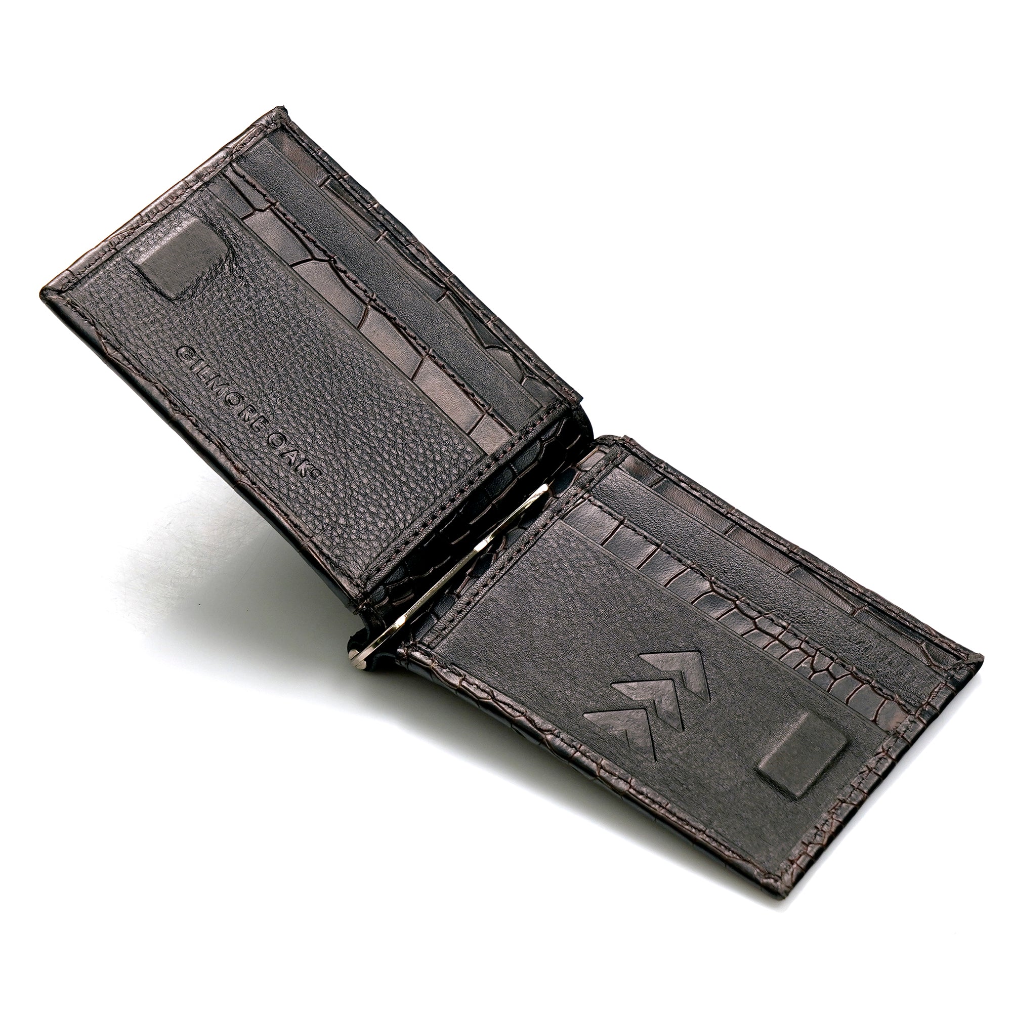 Brown Gator Bifold Men Wallet