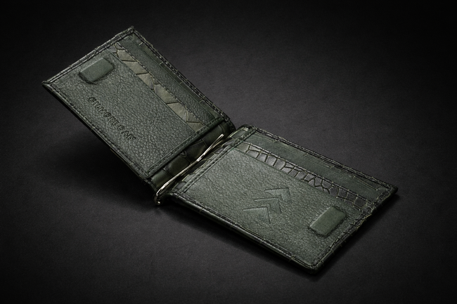 Green Gator Bifold Men Wallet