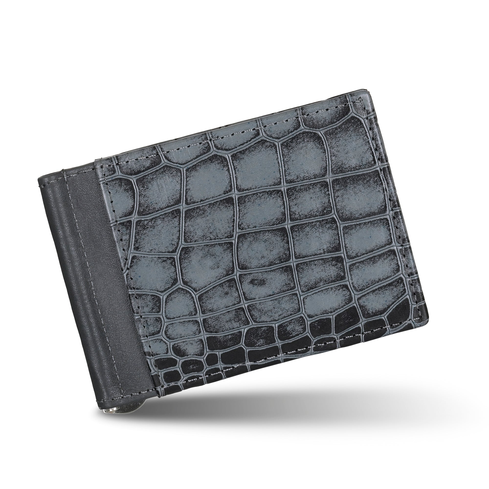 Grey Gator Bifold Men Wallet