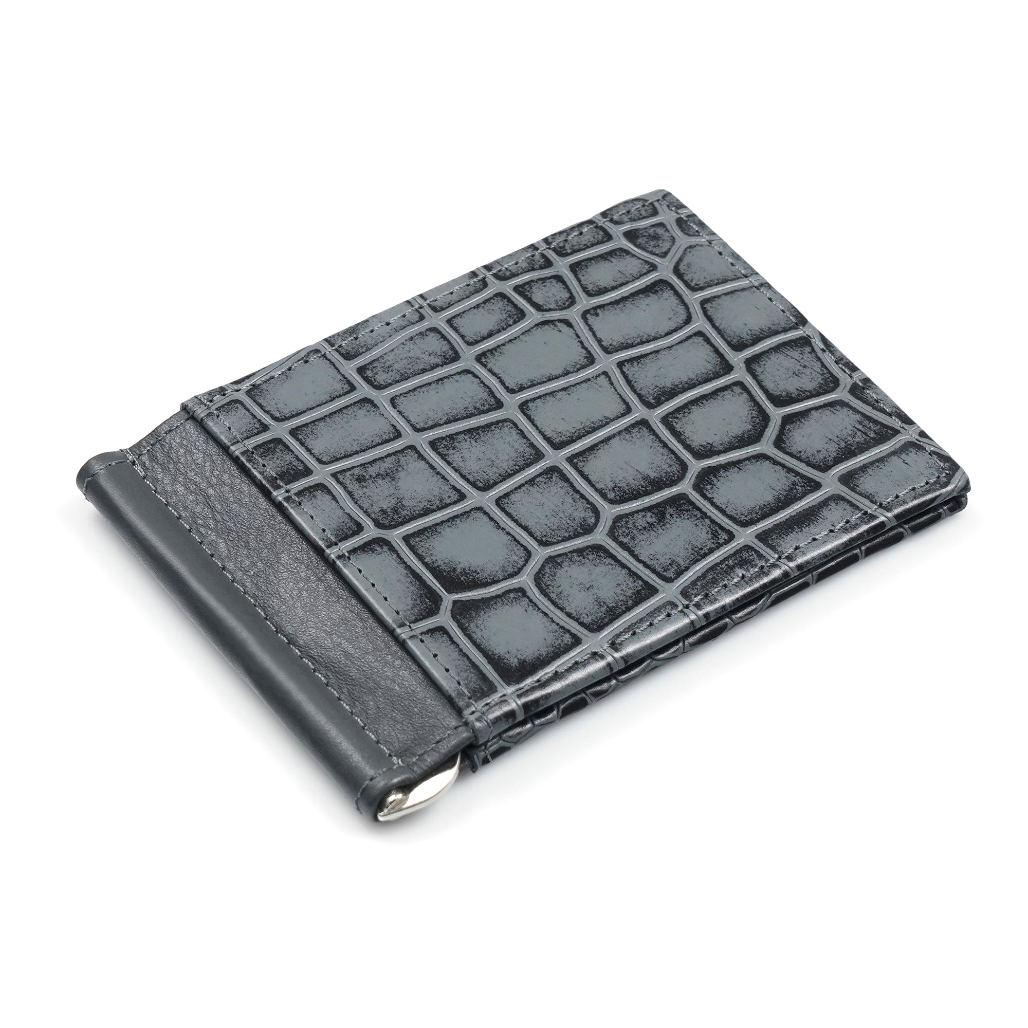 Grey Gator Bifold Men Wallet
