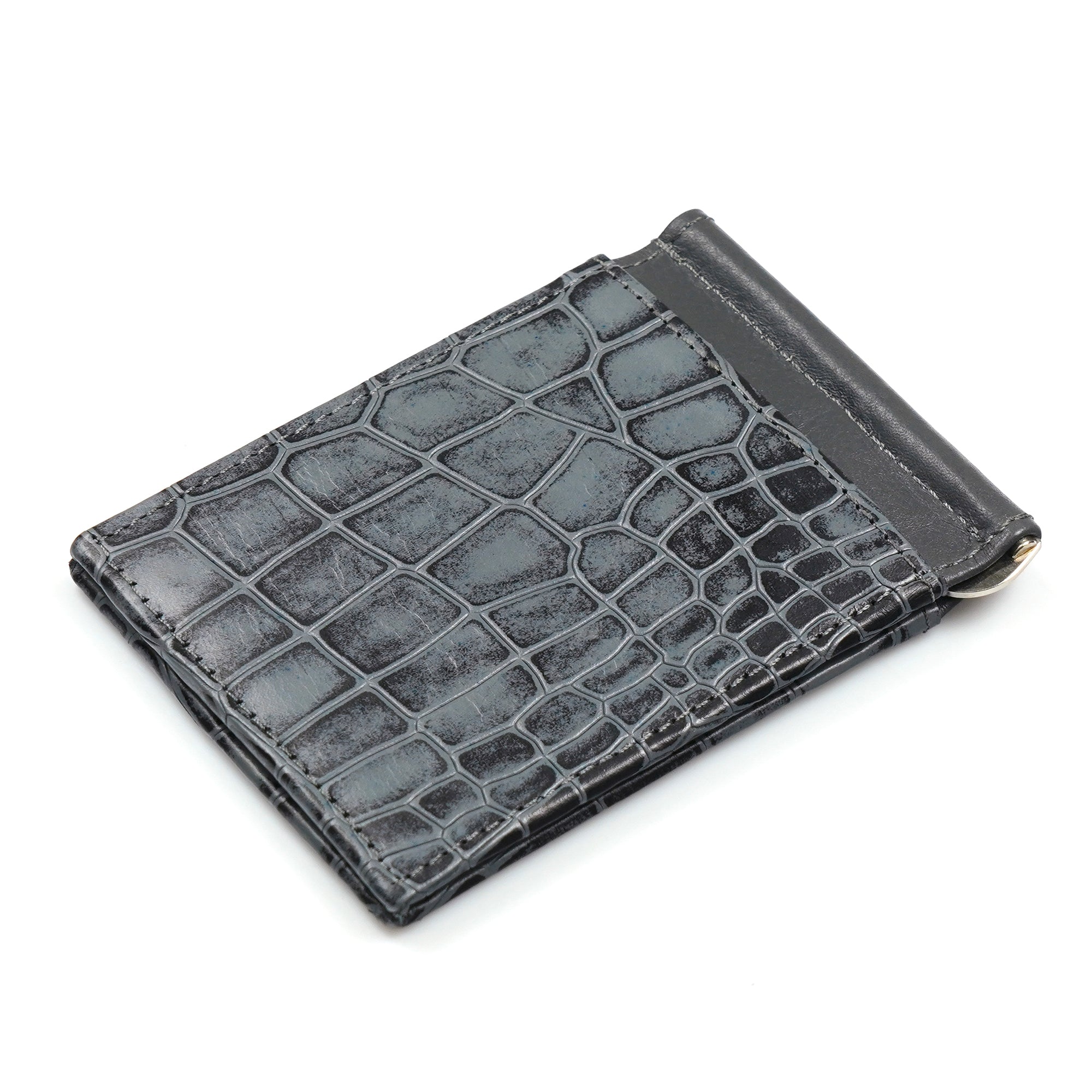 Grey Gator Bifold Men Wallet
