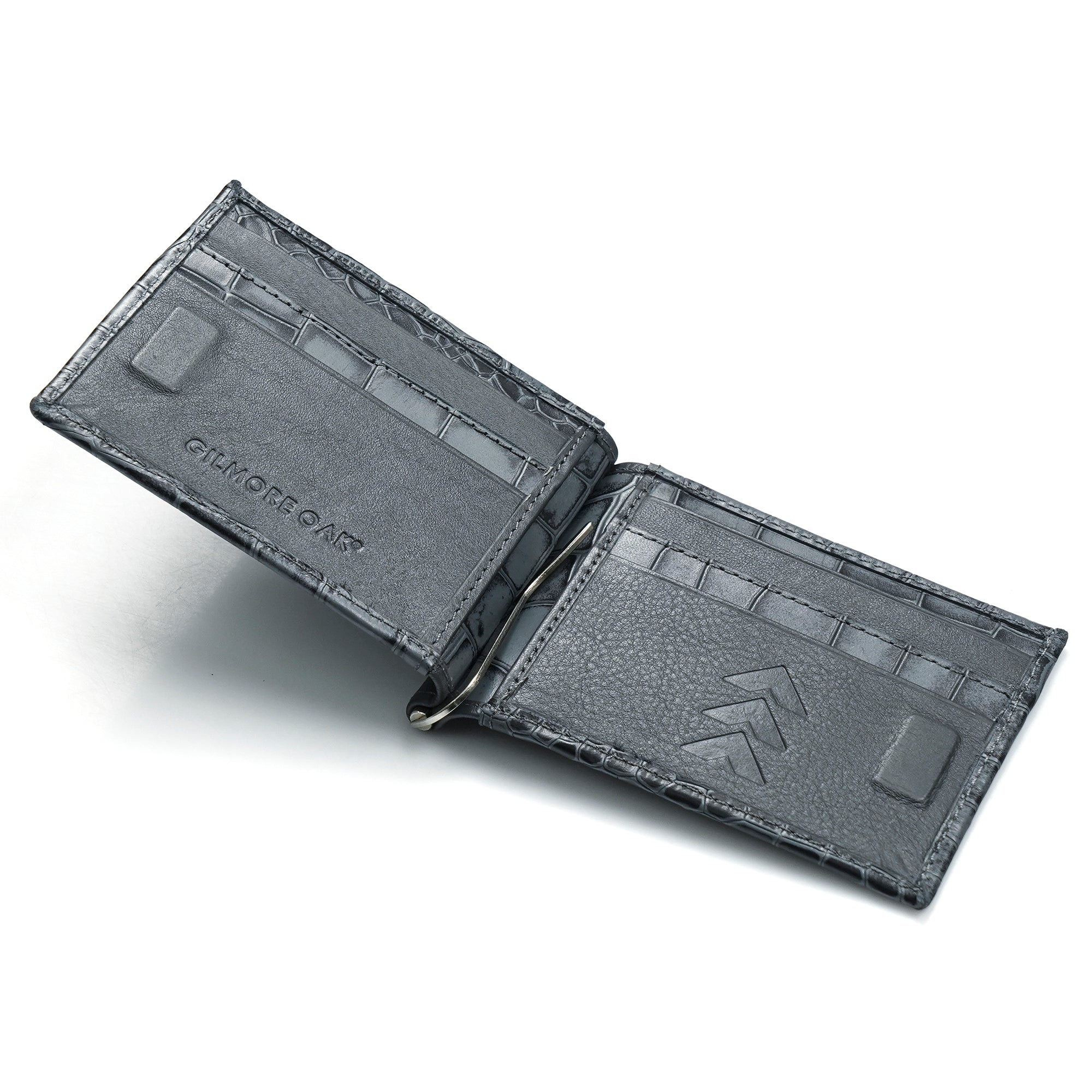 Grey Gator Bifold Men Wallet