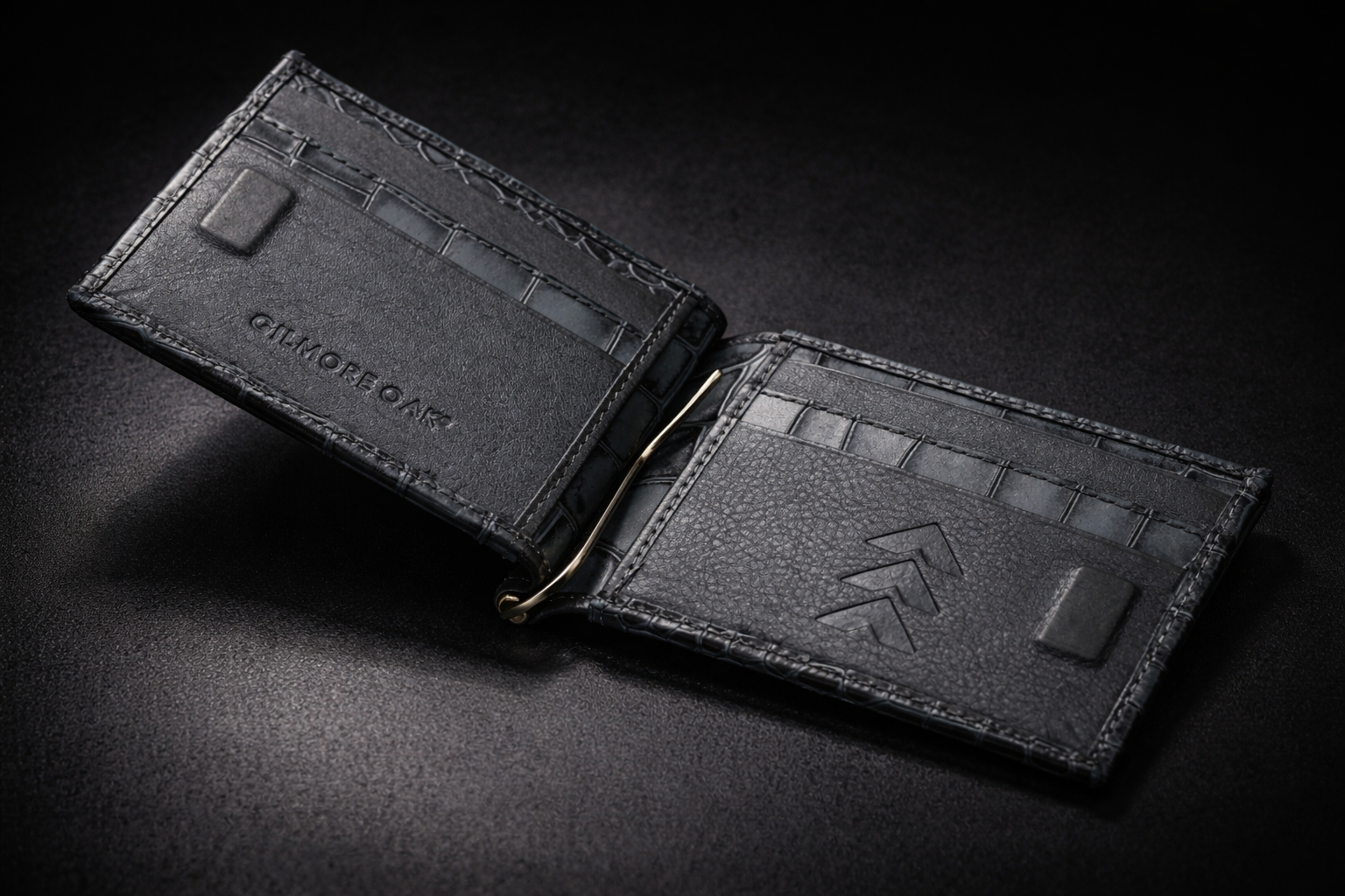 Grey Gator Bifold Men Wallet