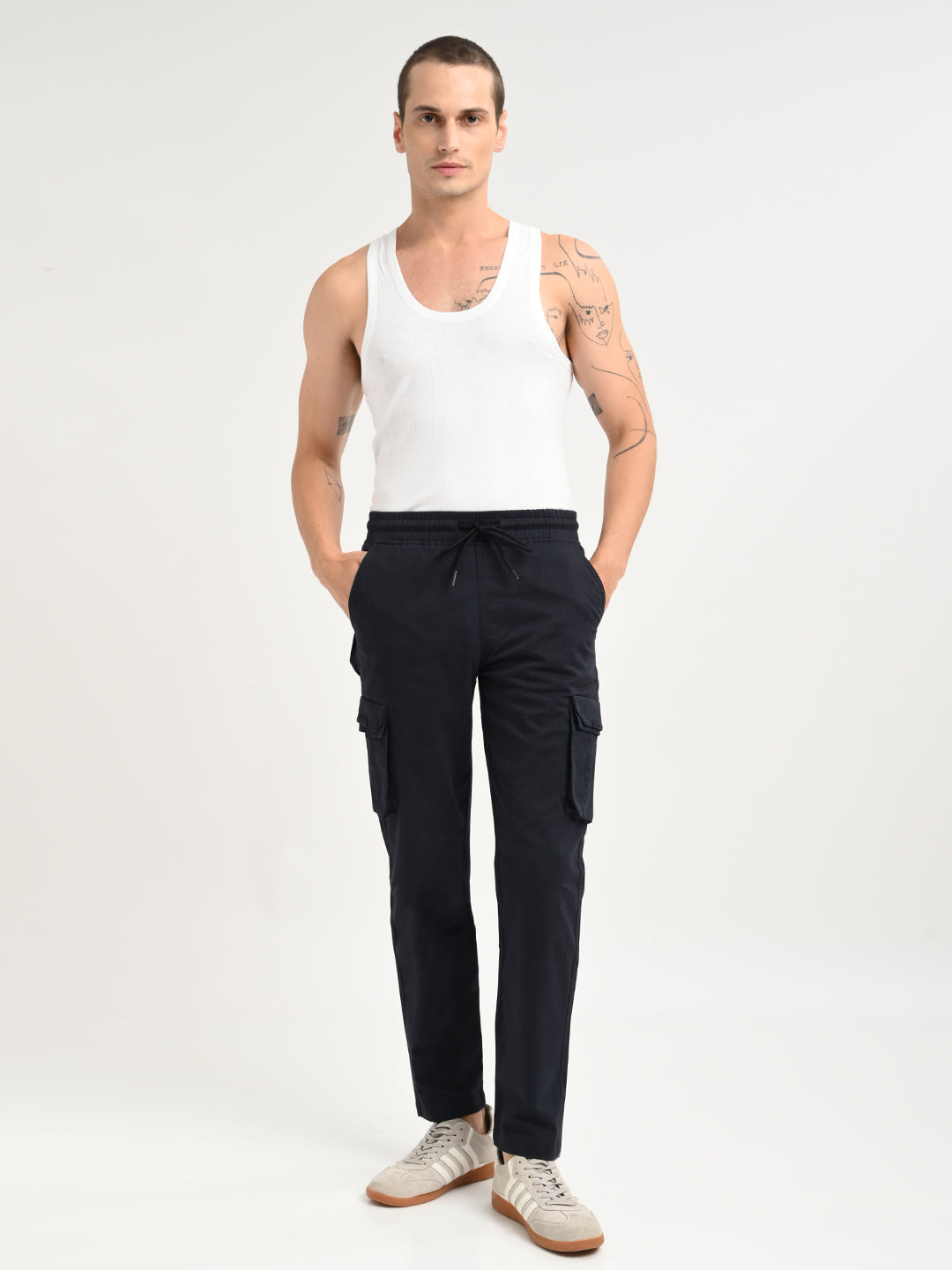 Men Cotton Cargo Trousers