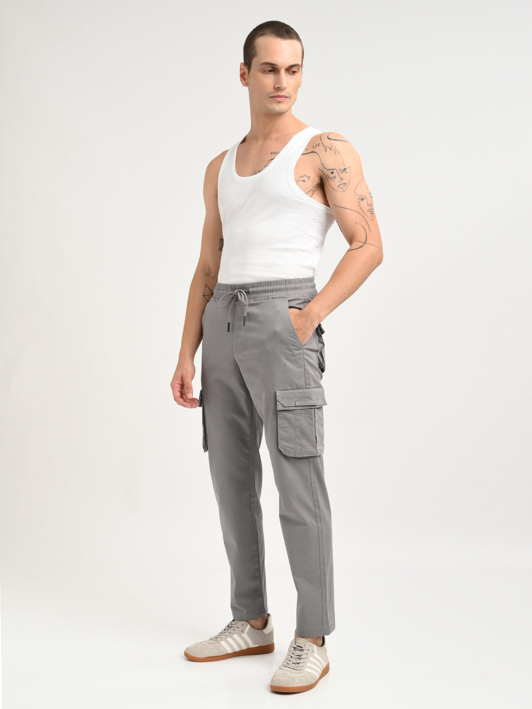 Men Cotton Cargo Trousers