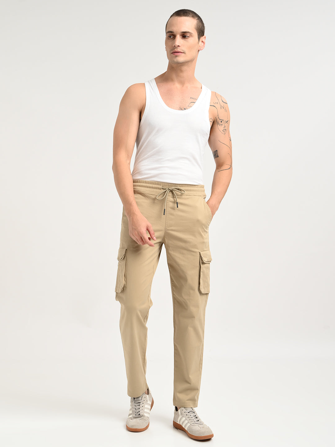 Men Cotton Cargo Trousers