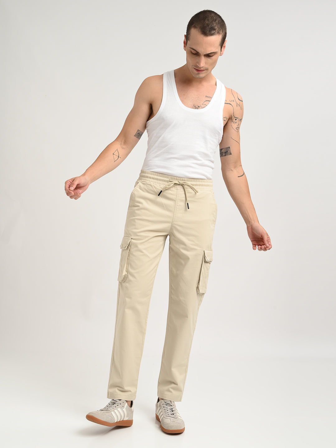 Men Cotton Cargo Trousers
