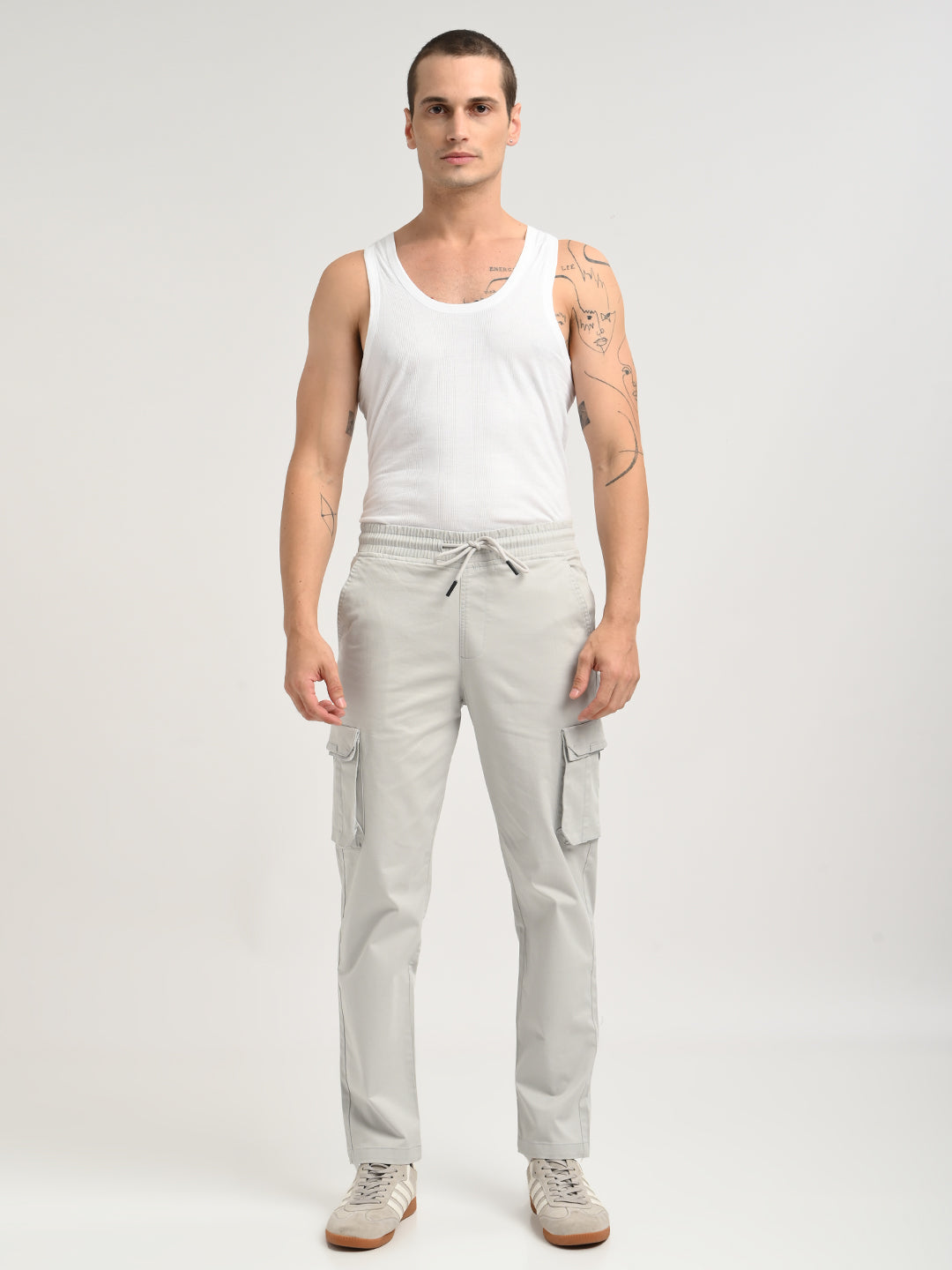 Men Cotton Cargo Trousers