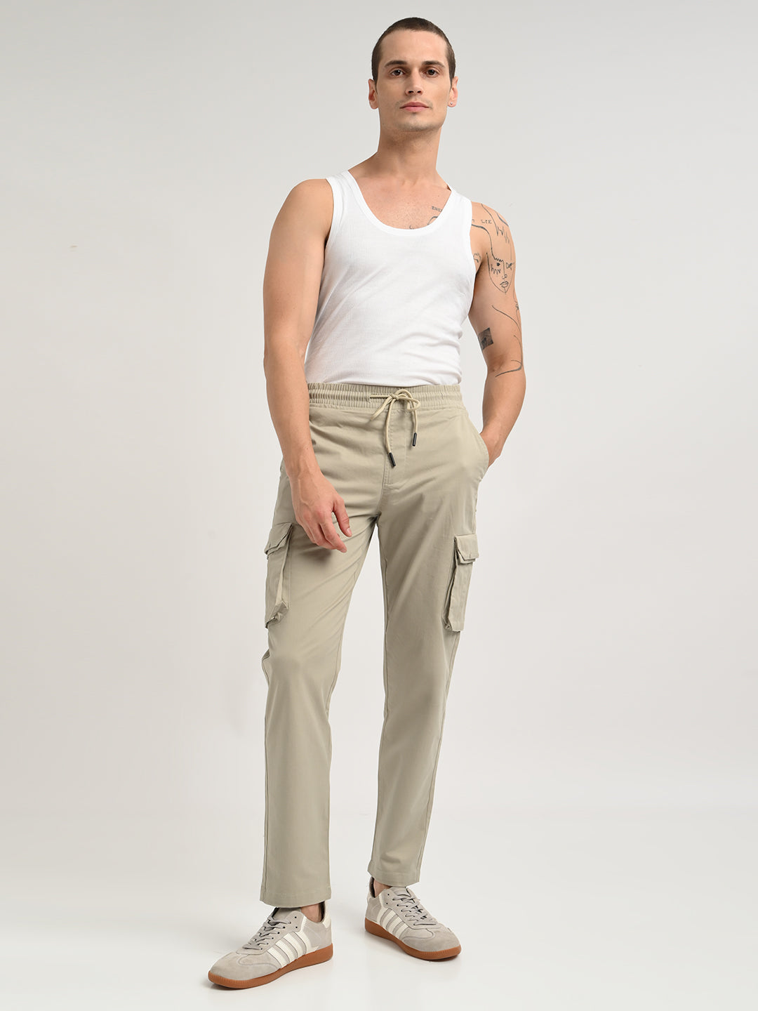Men Cotton Cargo Trousers