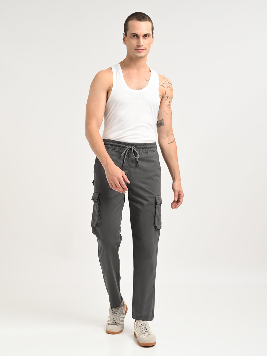 Men Cotton Cargo Trousers