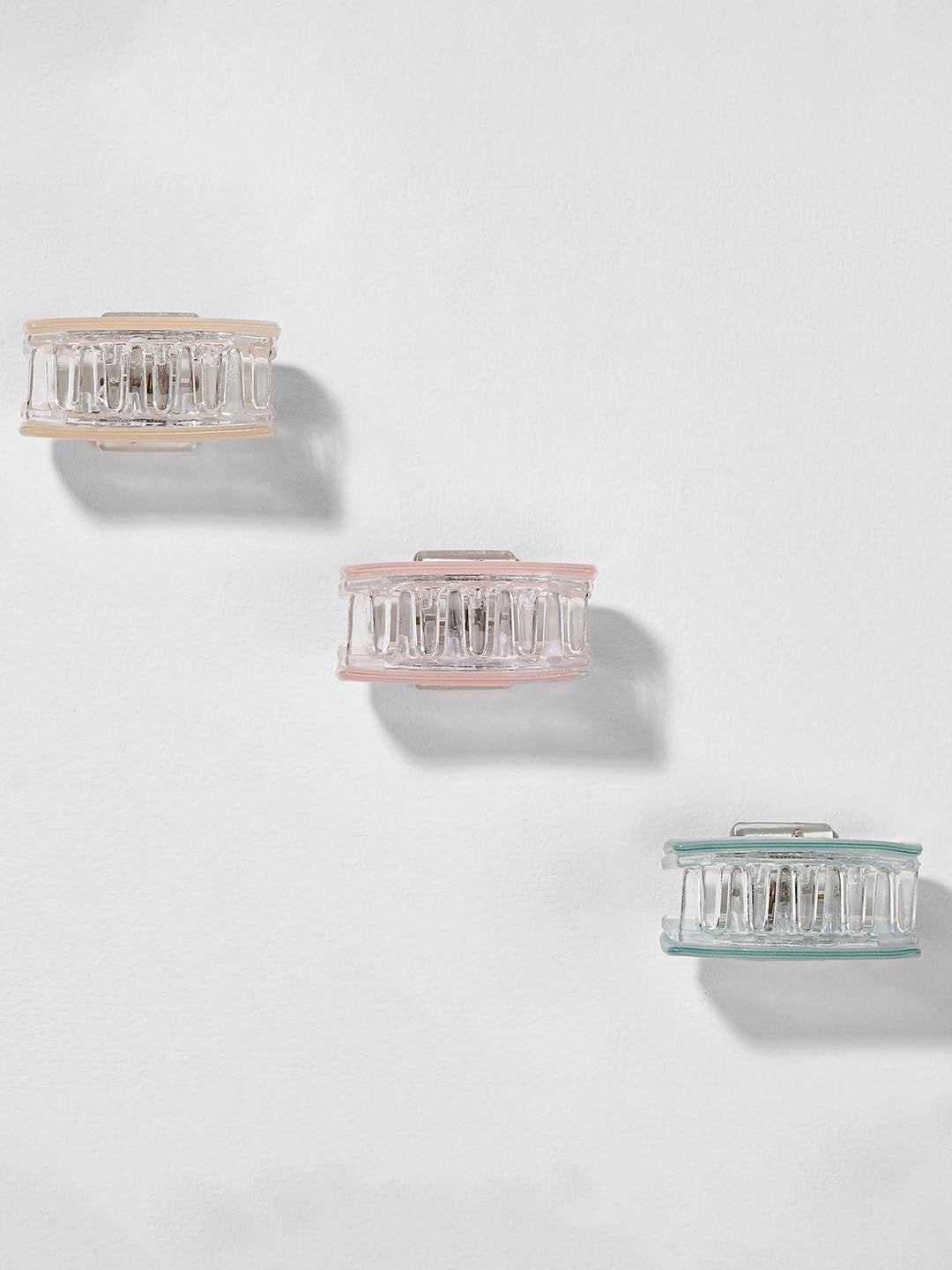 Women Multi Holographic Hair Claw Clips Set Of 3