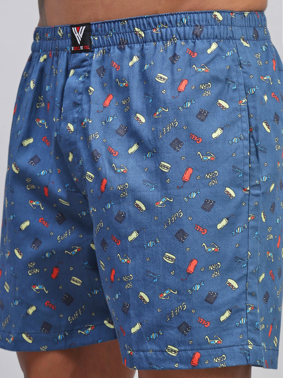 Men Pack of 2 Printed Cotton Boxer Shorts