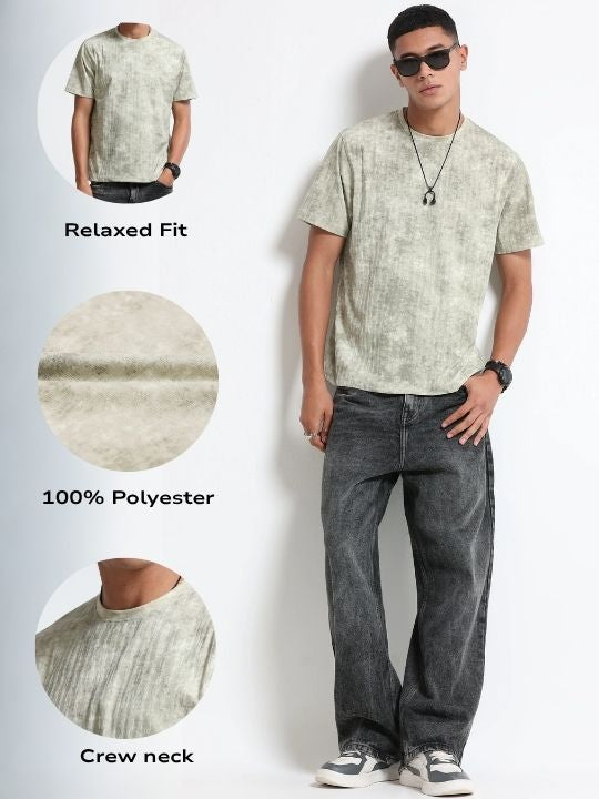 Men Green Casual Relaxed Fit T-Shirt