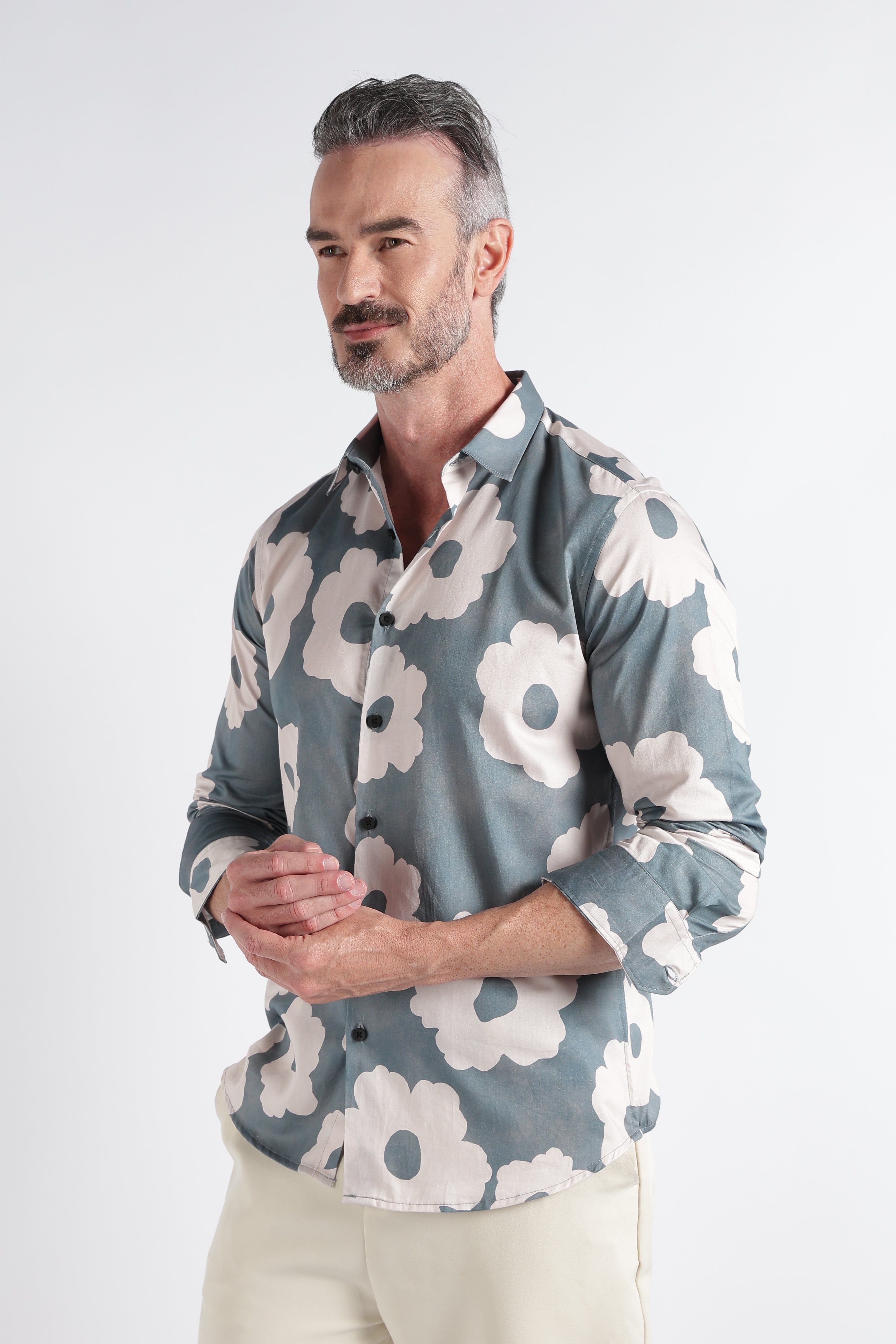 Men Multi Satin Digital Print Shirt