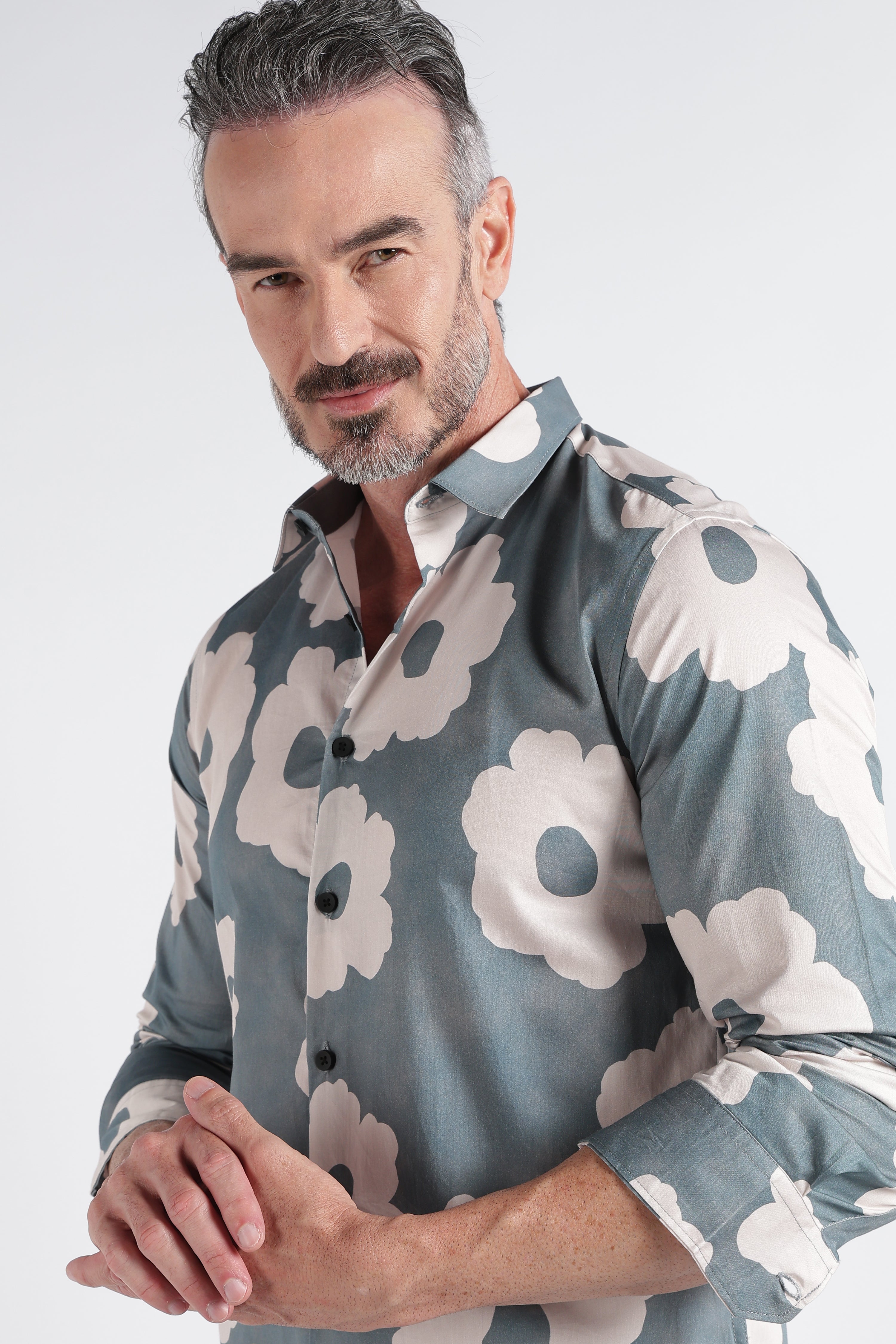 Men Multi Satin Digital Print Shirt