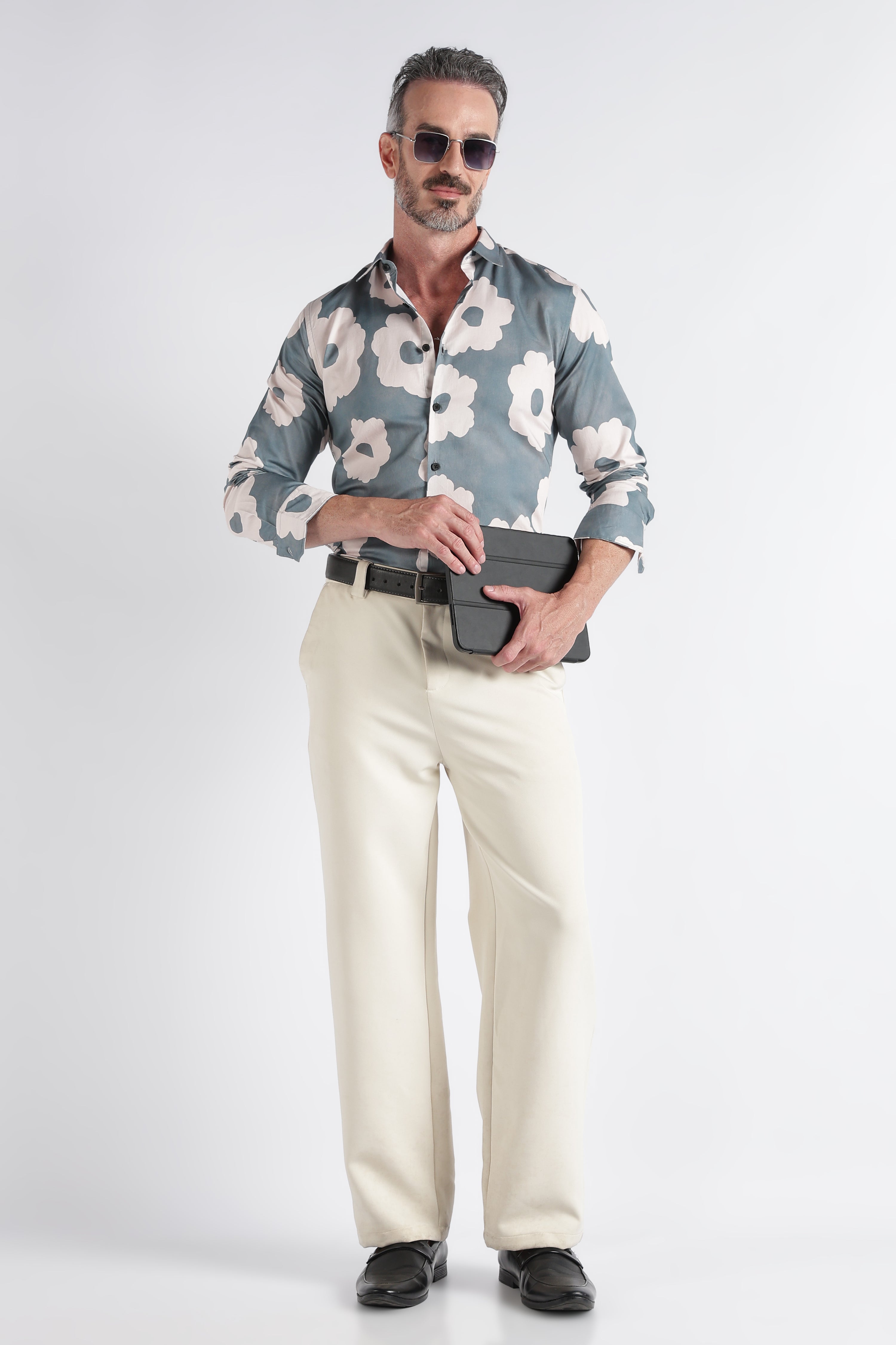 Men Multi Satin Digital Print Shirt