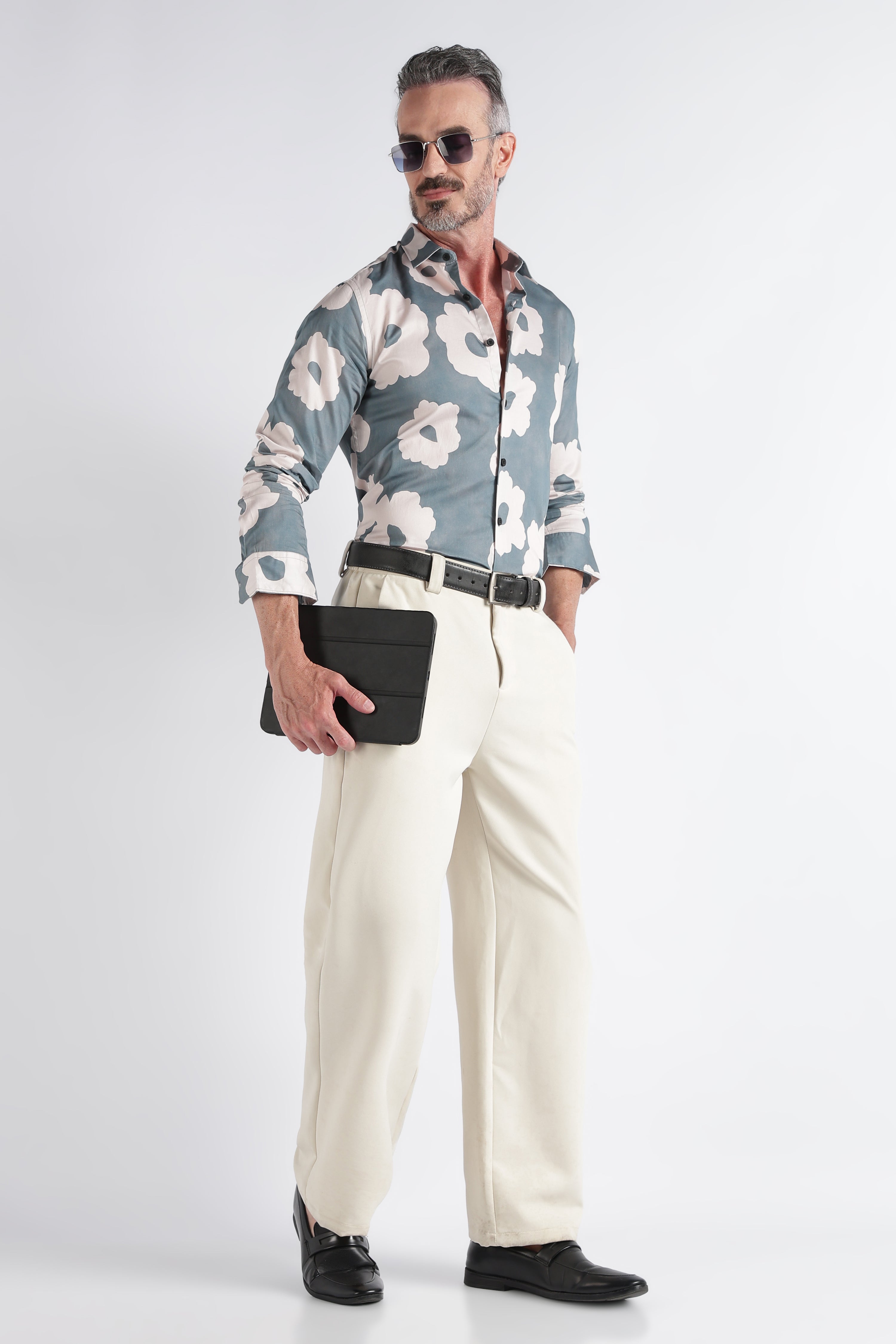 Men Multi Satin Digital Print Shirt