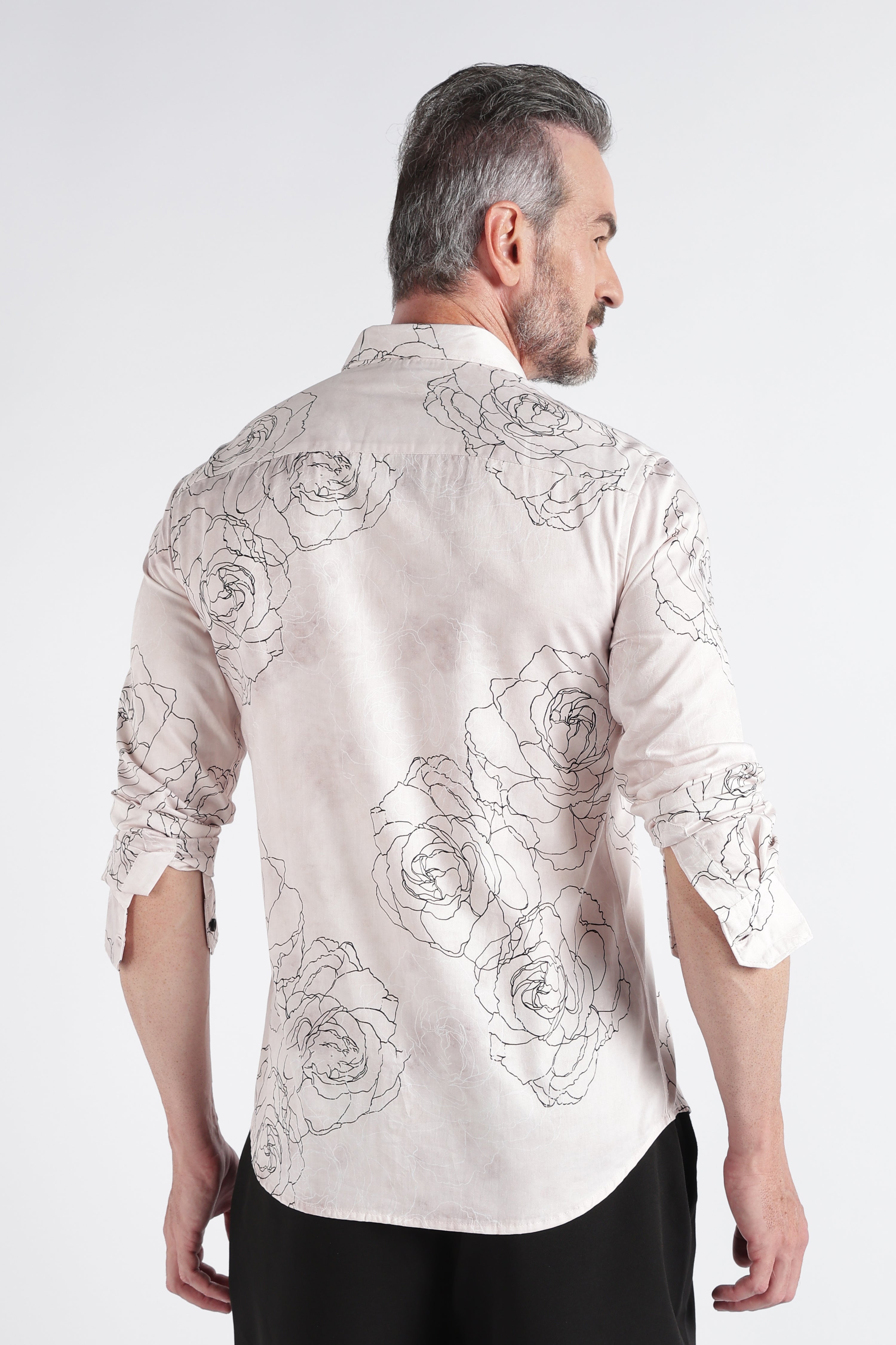 Men Multi Satin Digital Print Shirt
