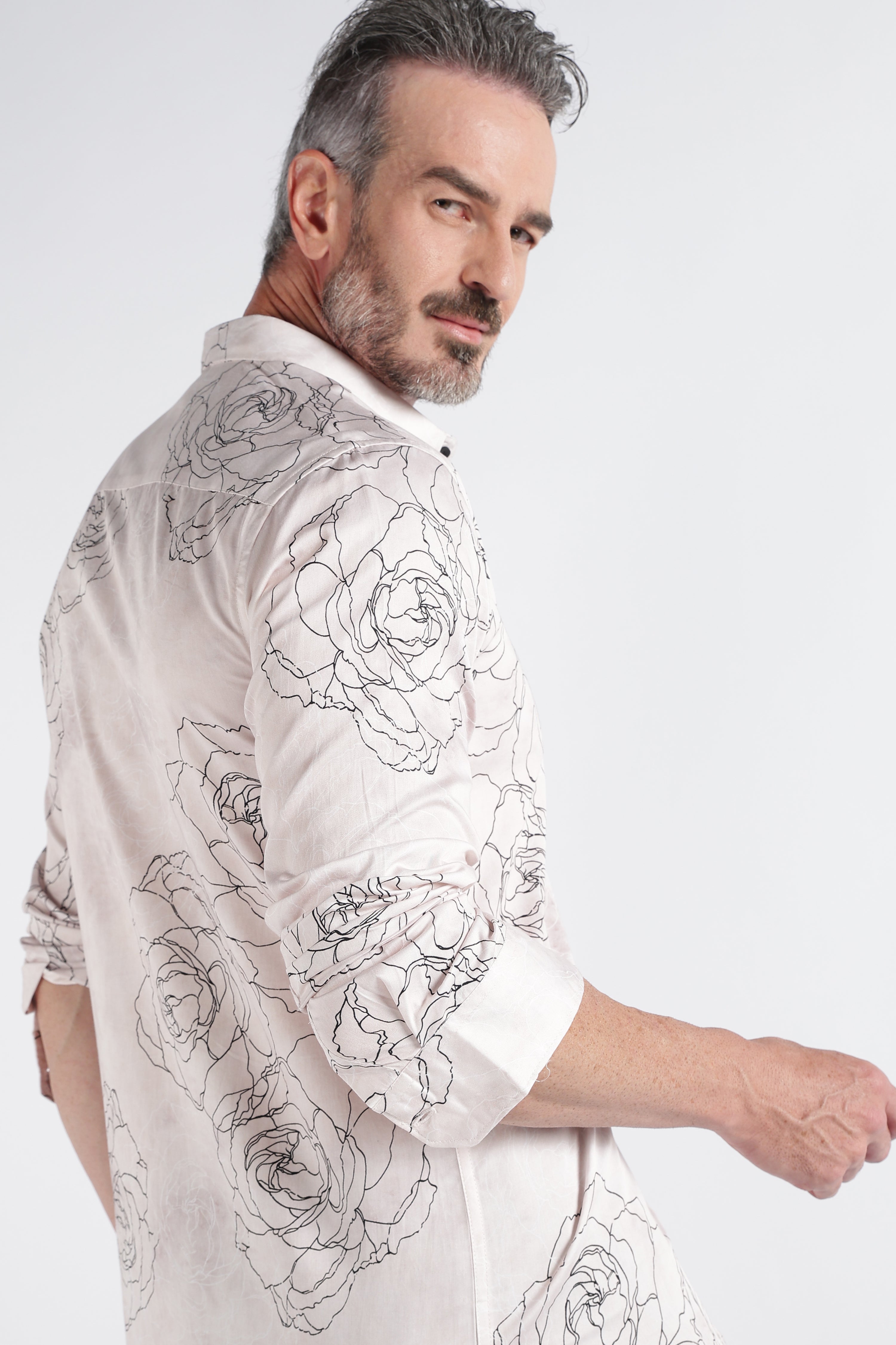 Men Multi Satin Digital Print Shirt