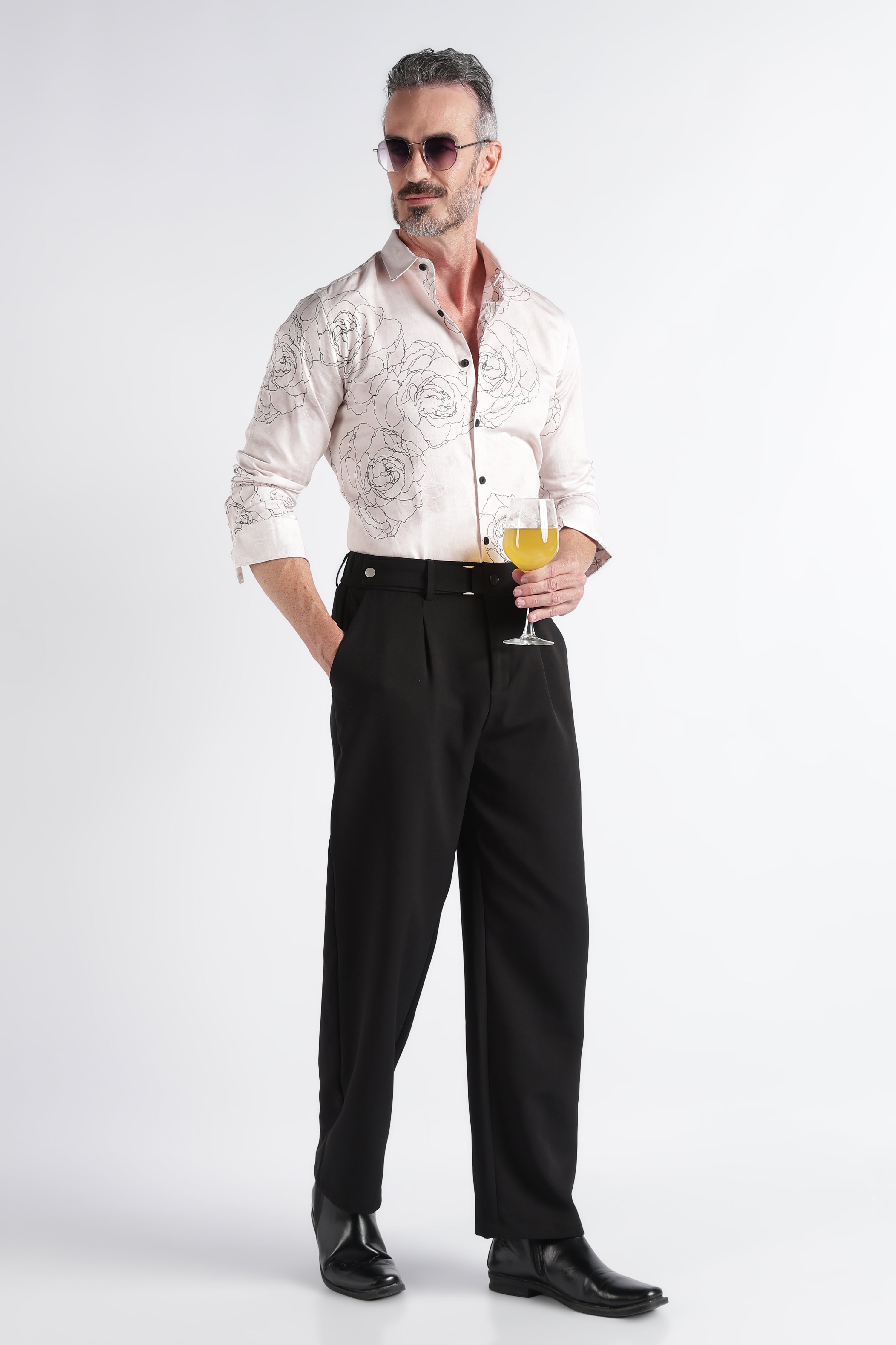 Men Multi Satin Digital Print Shirt