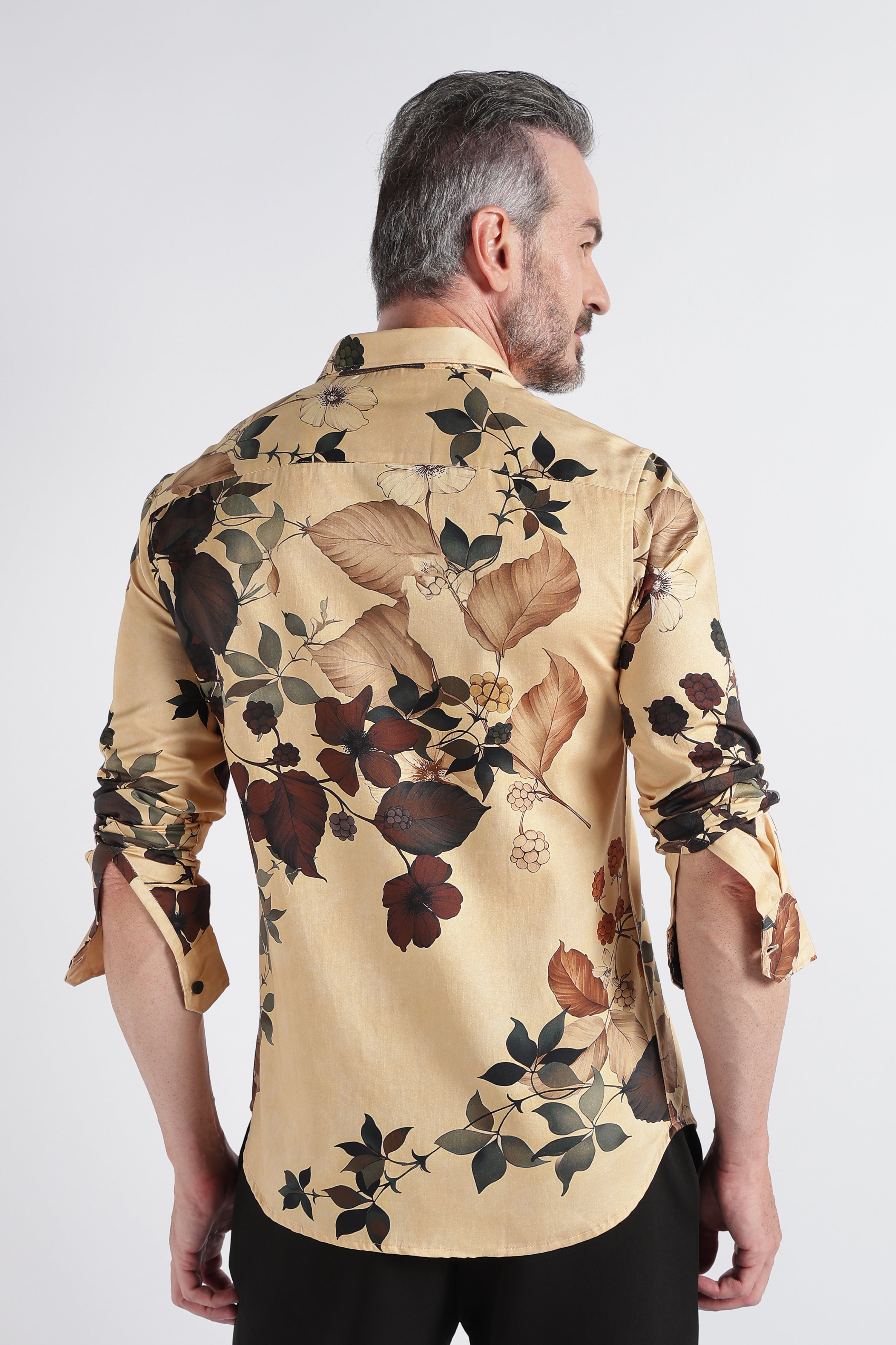 Men Multi Satin Digital Print Shirt