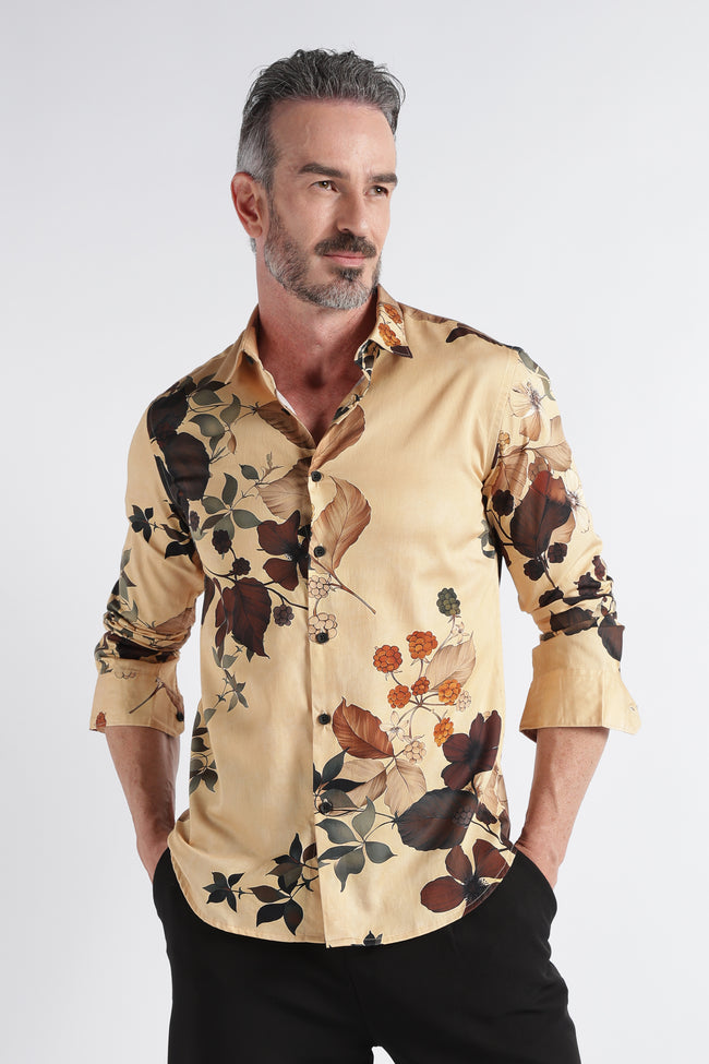 Men Multi Satin Digital Print Shirt
