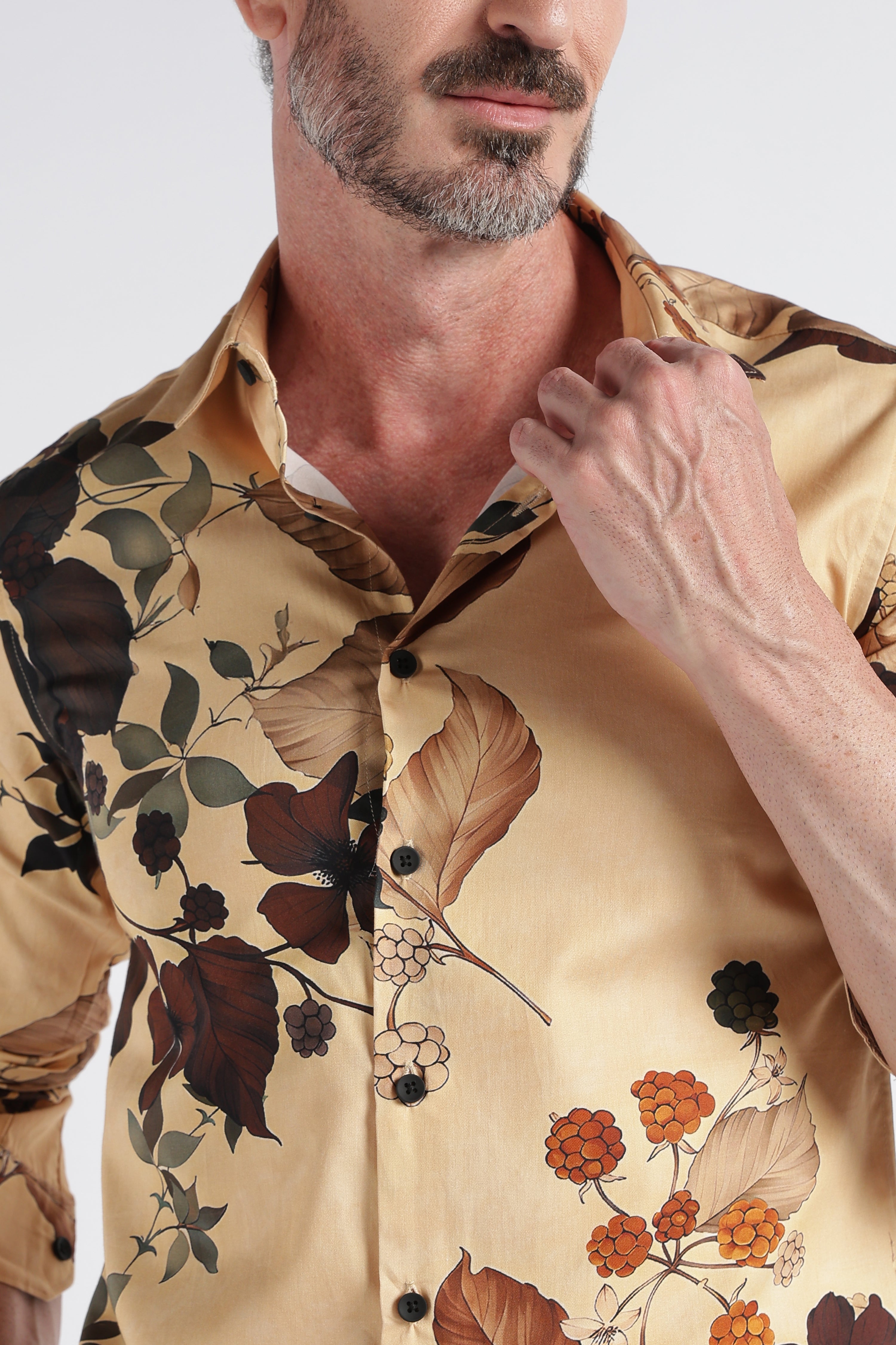 Men Multi Satin Digital Print Shirt