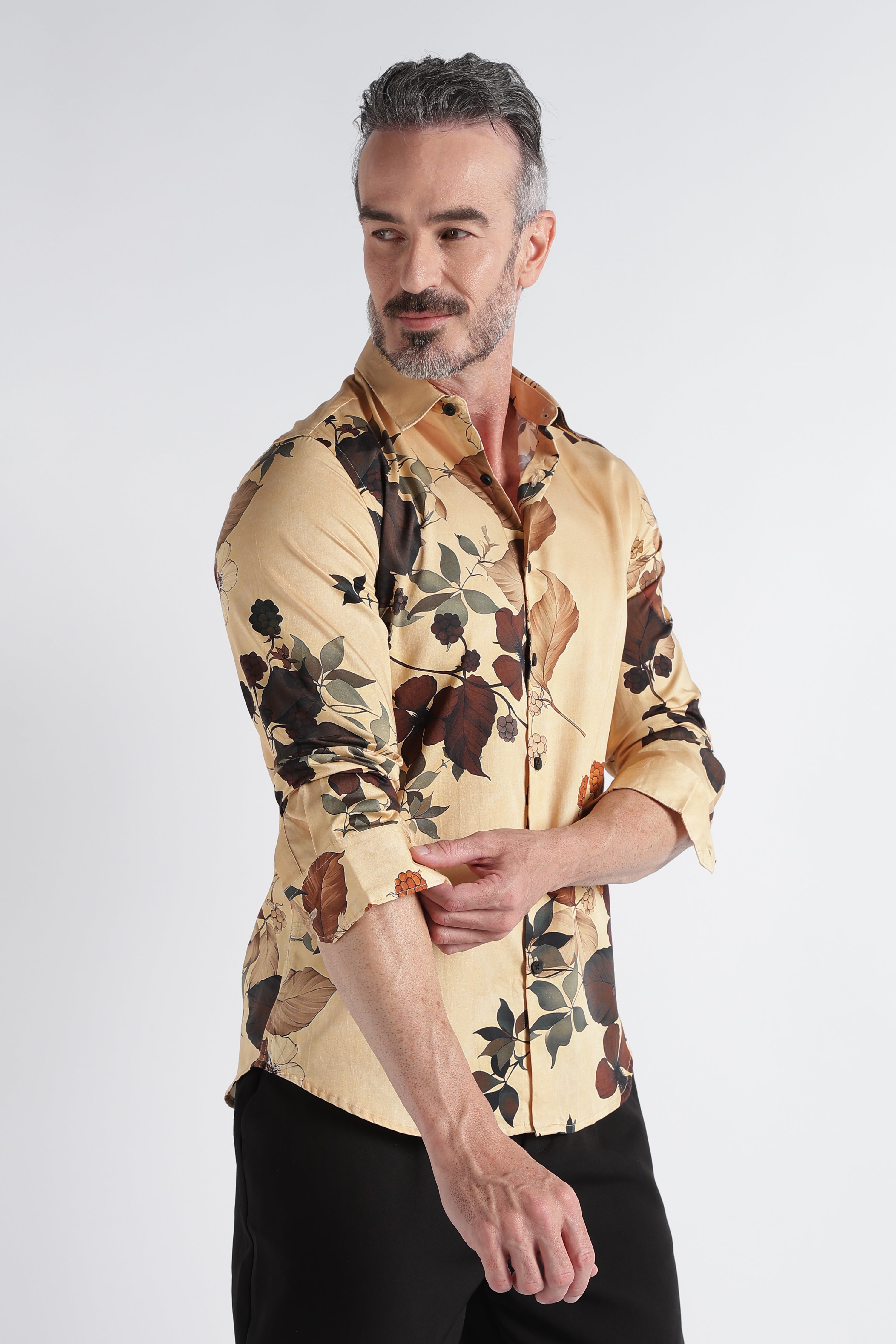 Men Multi Satin Digital Print Shirt