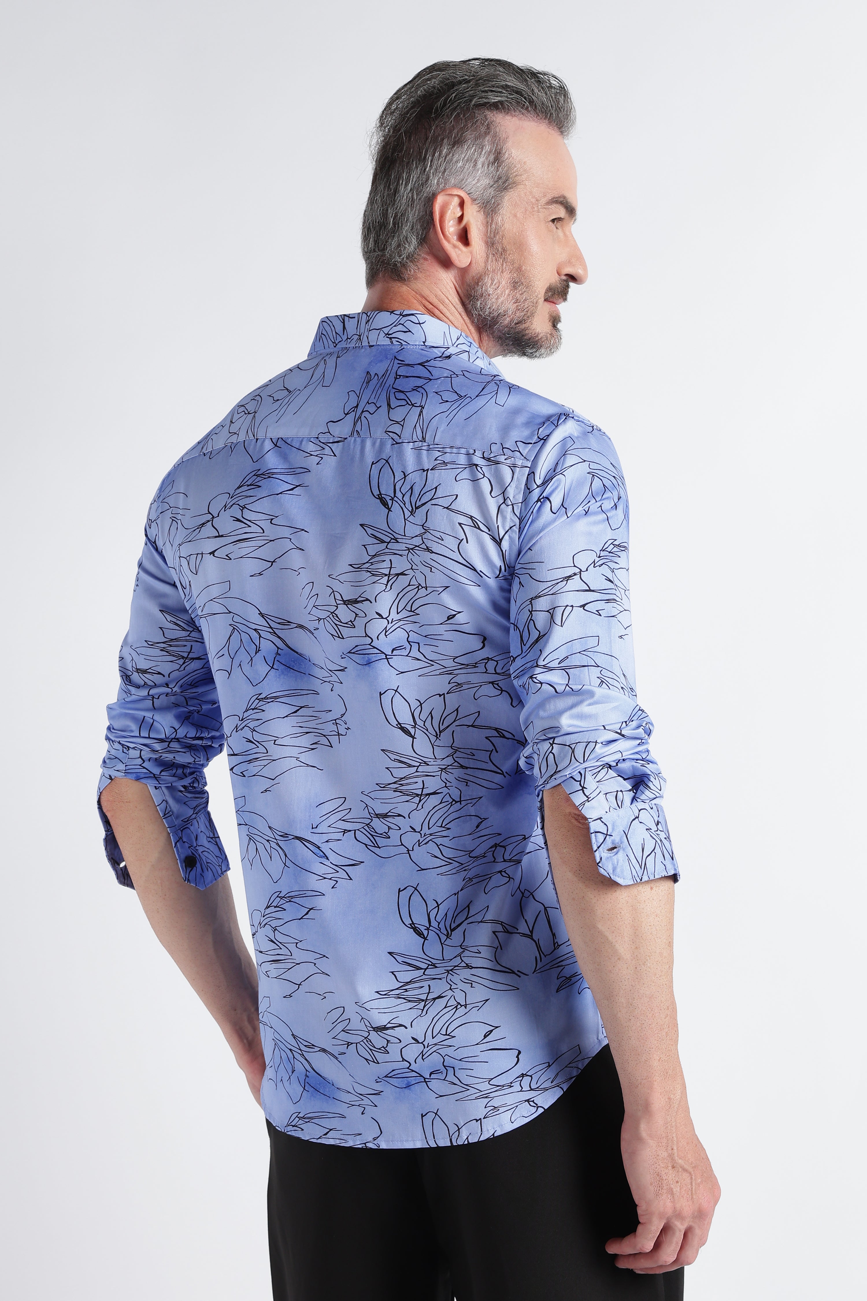 Men Multi Satin Digital Print Shirt