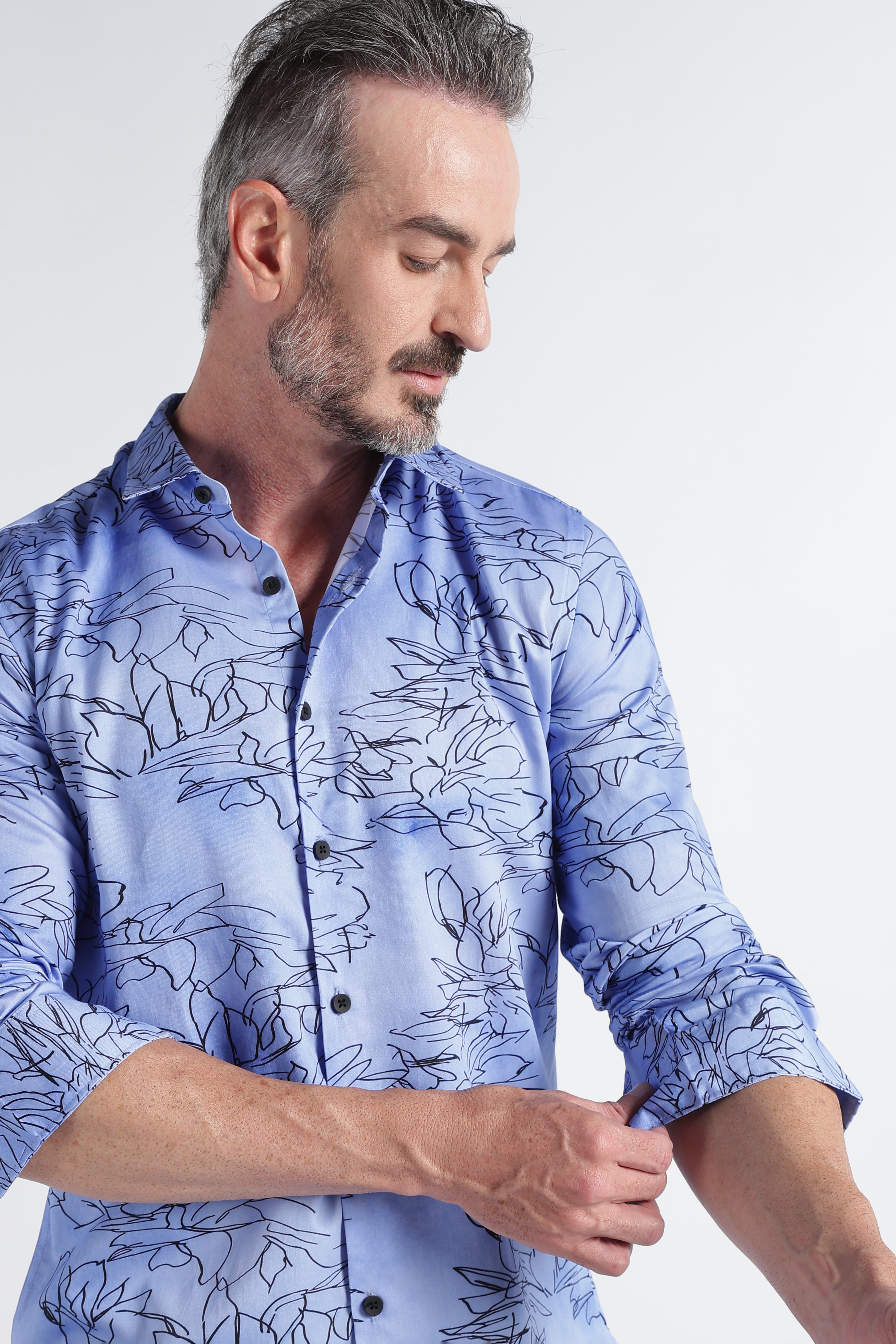 Men Multi Satin Digital Print Shirt