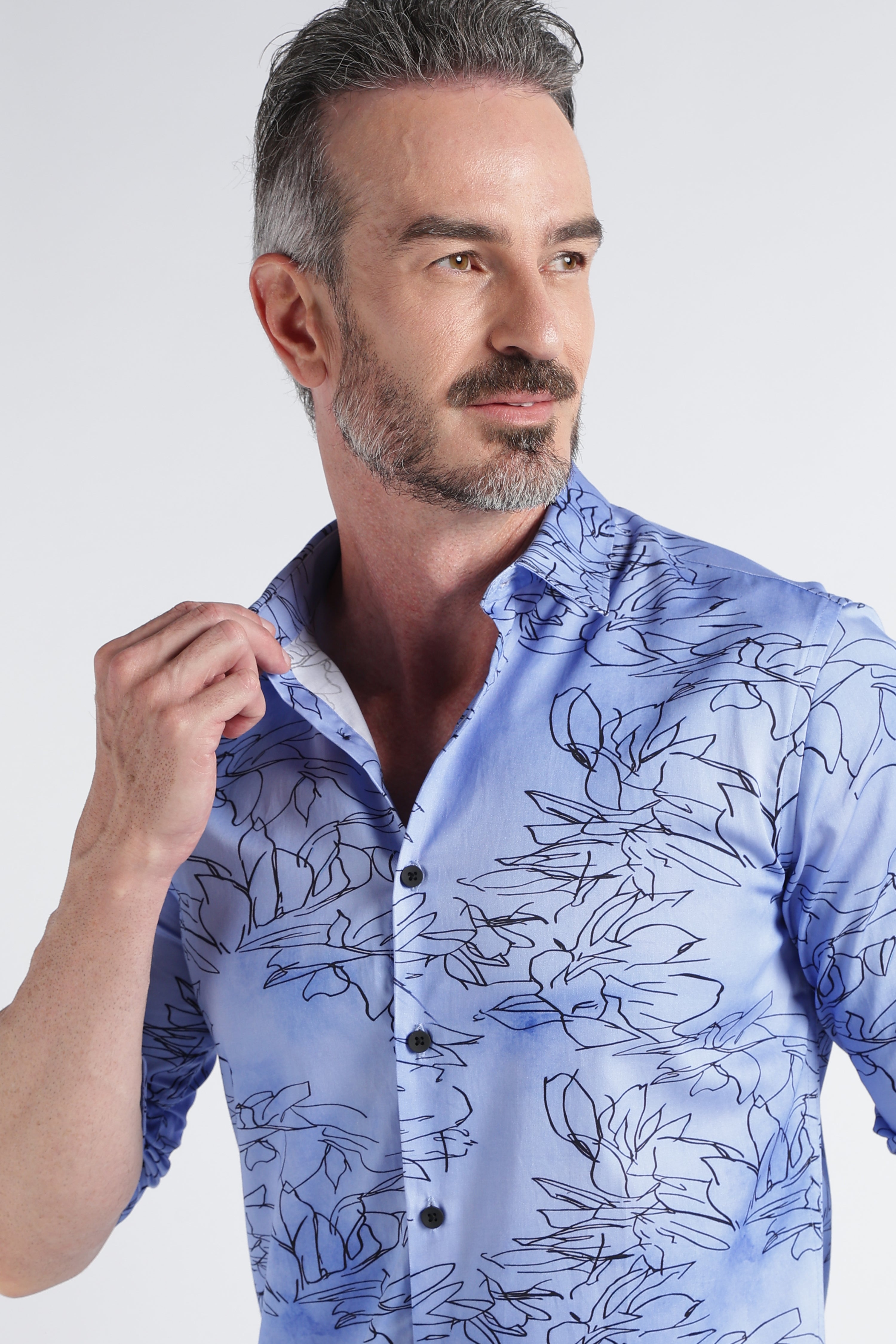 Men Multi Satin Digital Print Shirt
