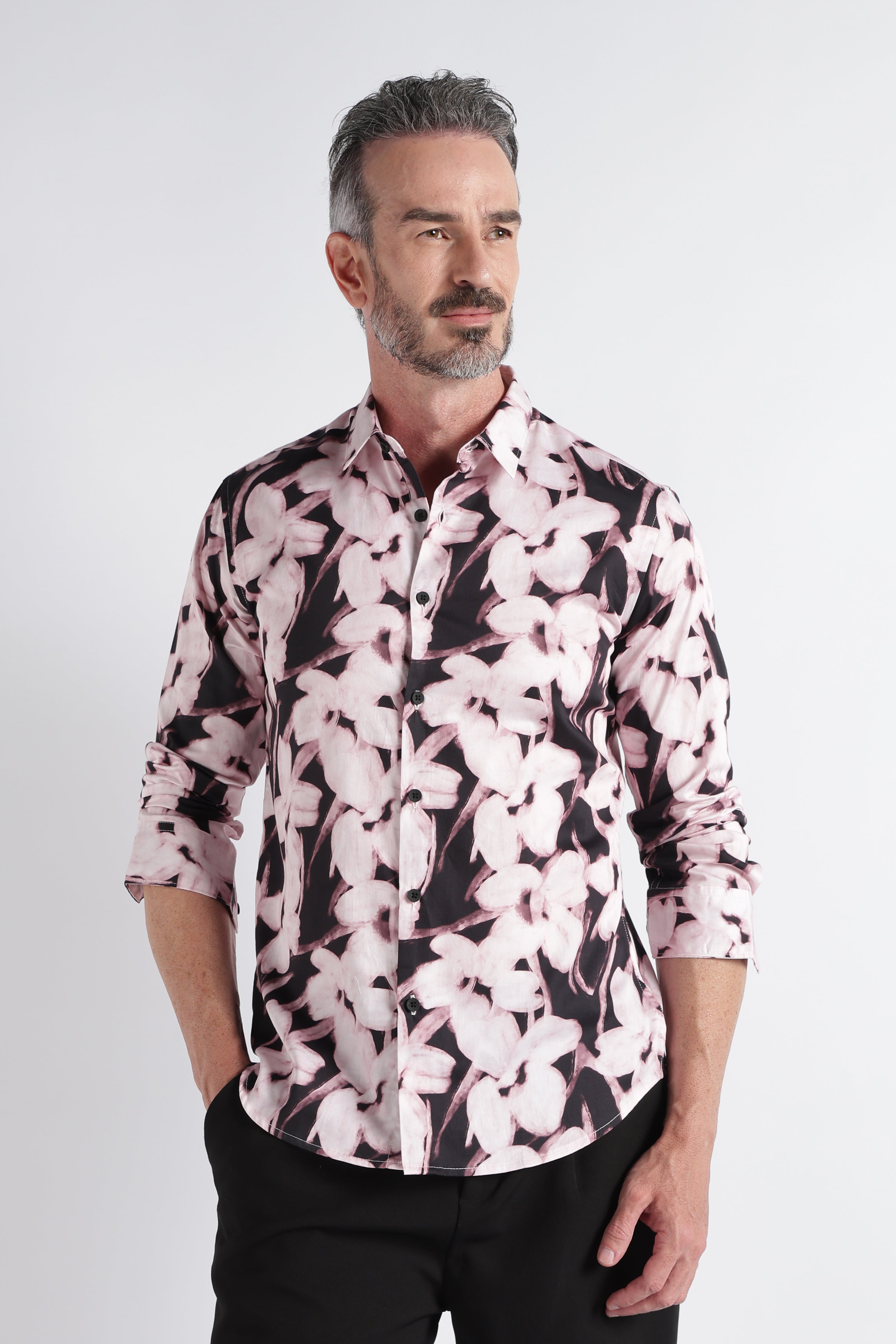 Men Multi Satin Digital Print Shirt