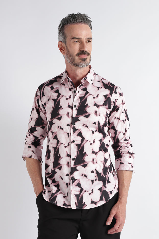 Men Multi Satin Digital Print Shirt