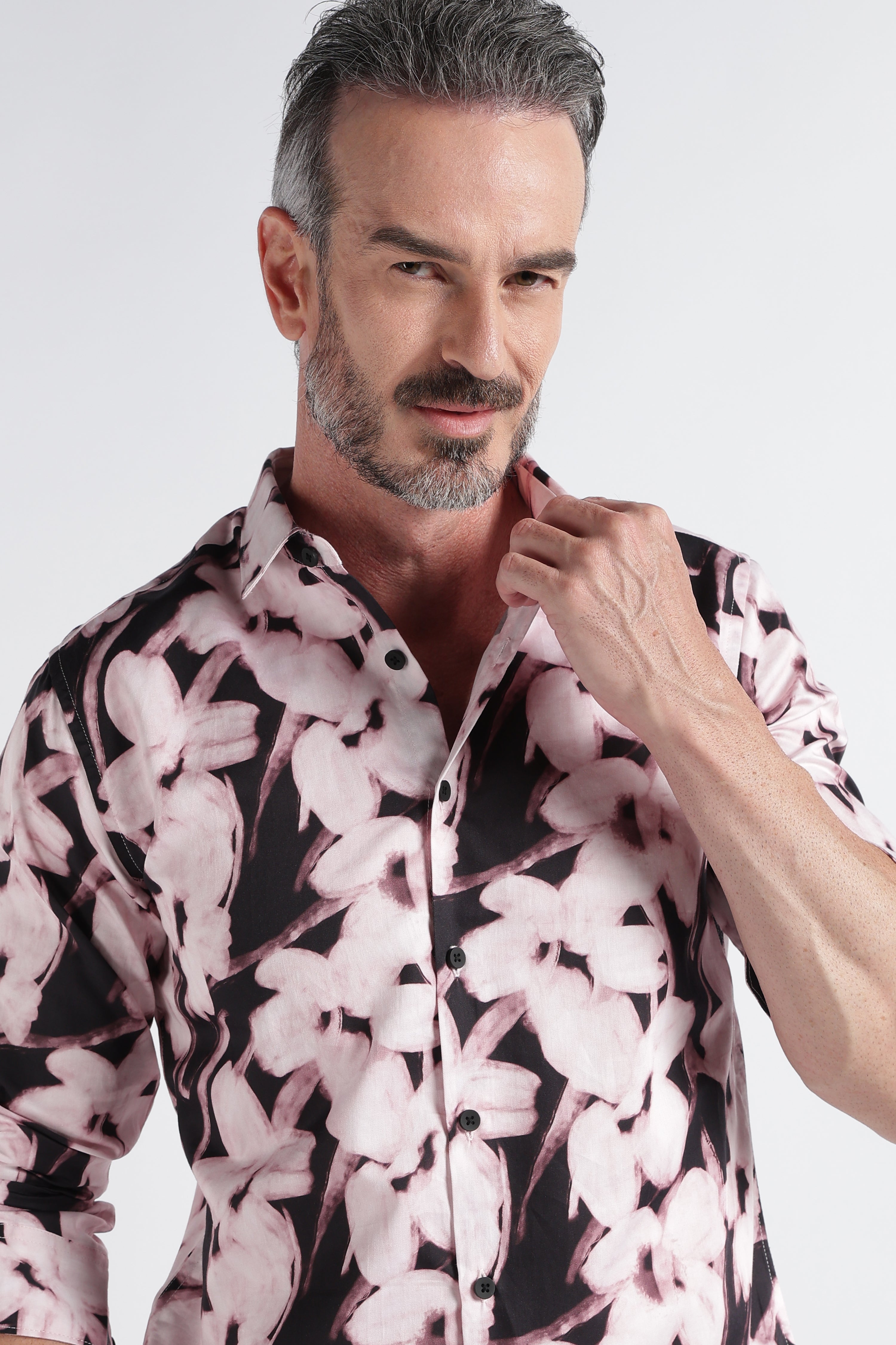 Men Multi Satin Digital Print Shirt