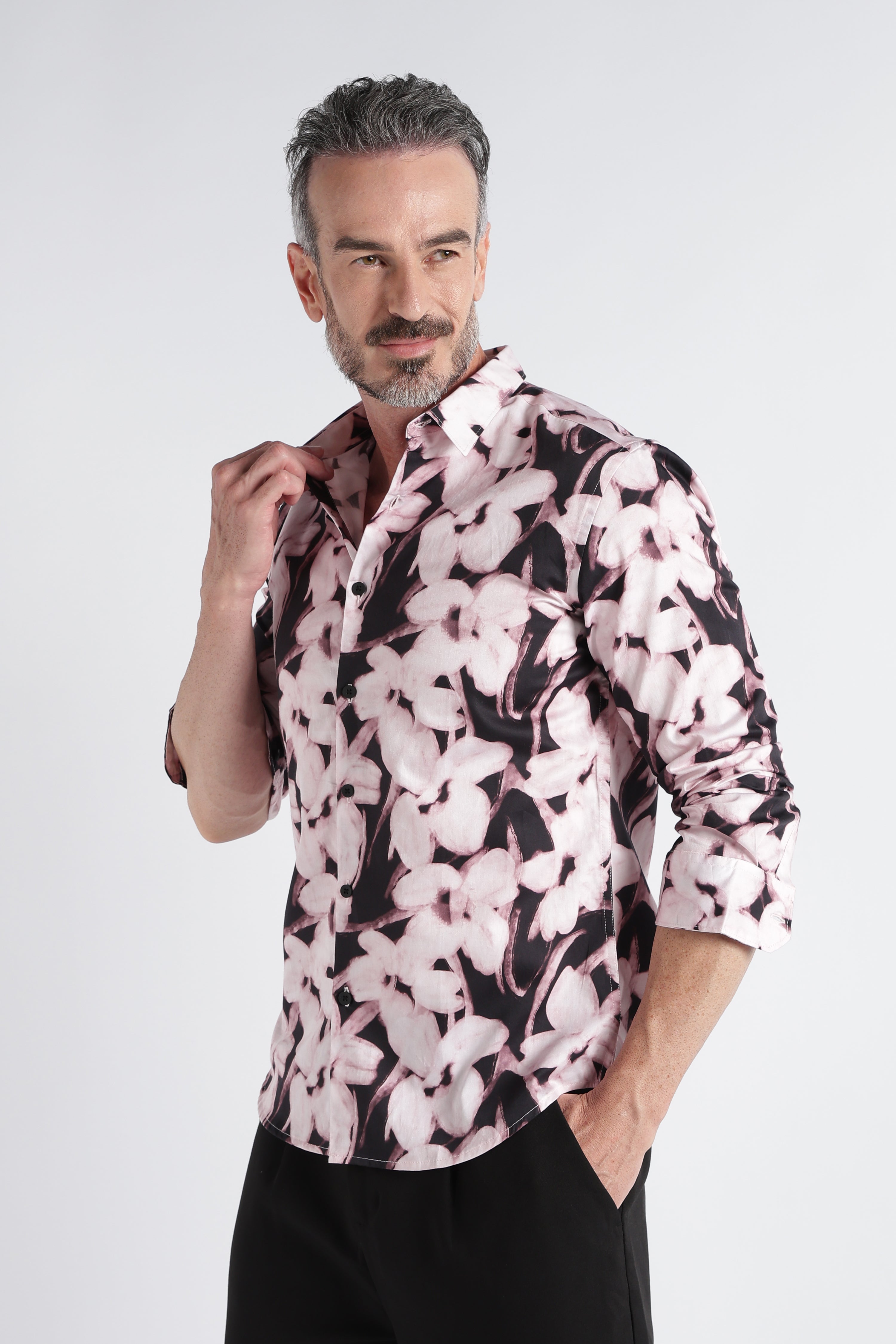 Men Multi Satin Digital Print Shirt