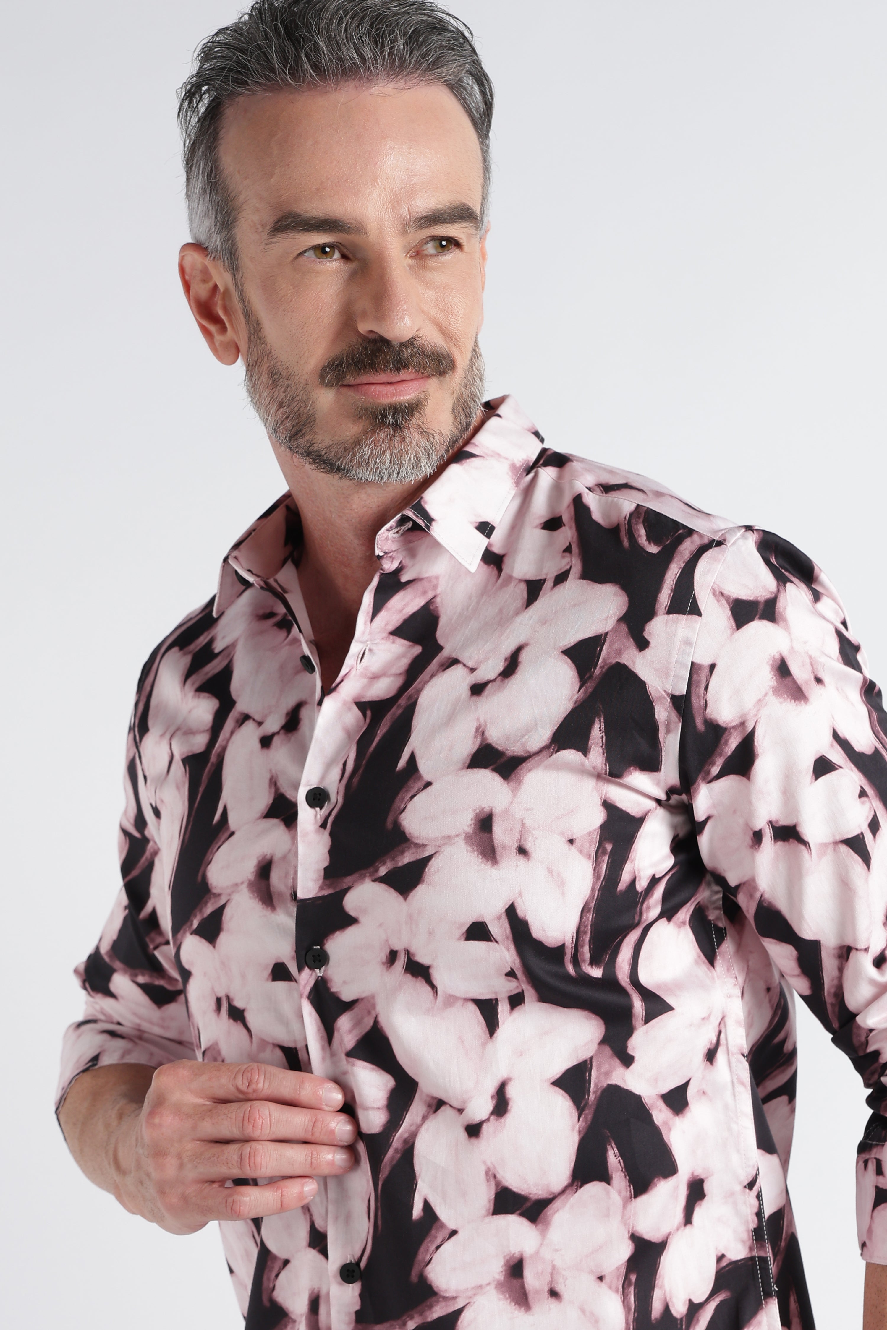 Men Multi Satin Digital Print Shirt
