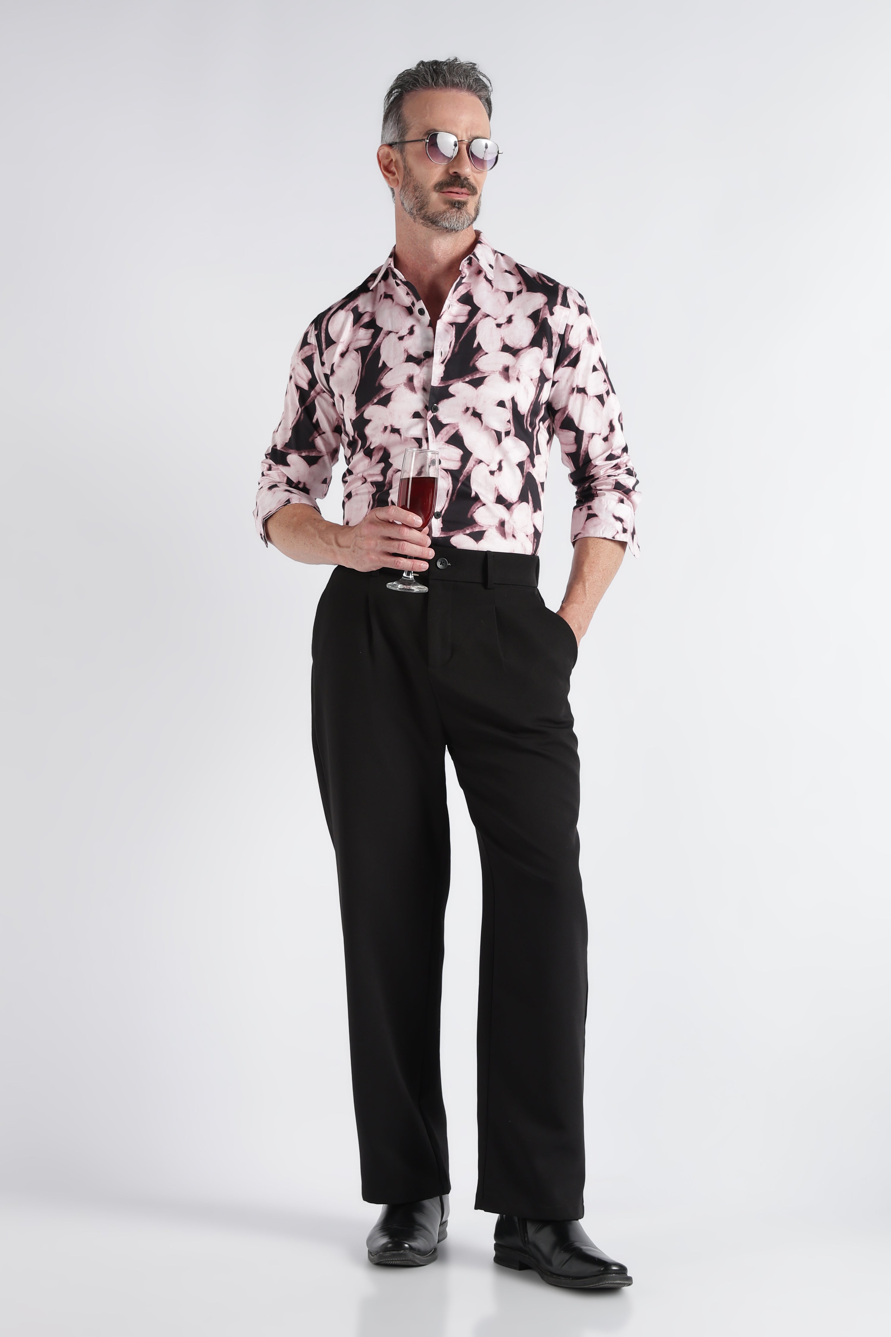 Men Multi Satin Digital Print Shirt